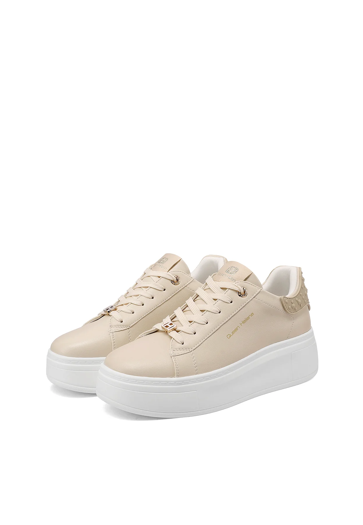 Sneakers platform con tallone borchiato e logo X34-15 - Image 20