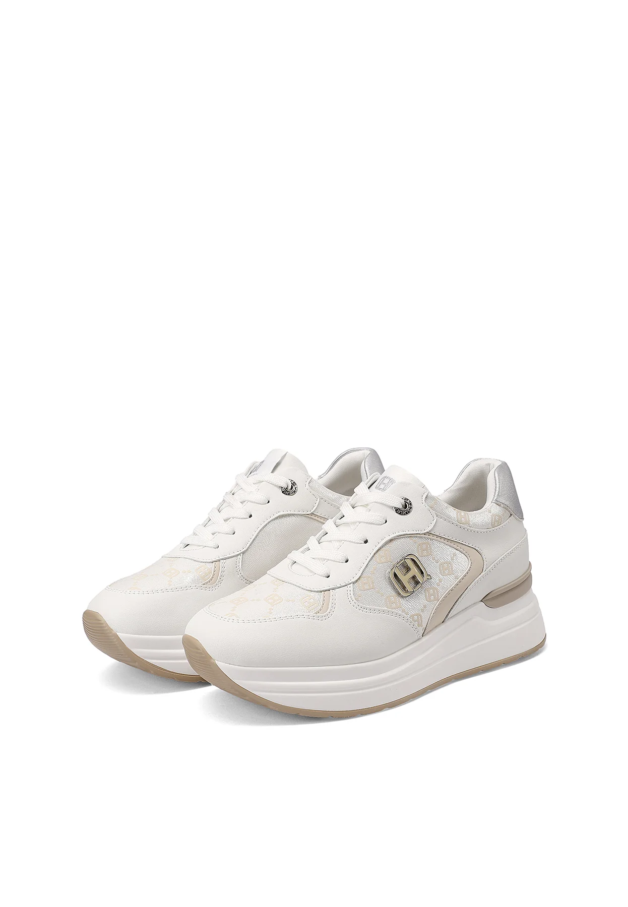 Sneakers donna con zeppa e design urbano X34-21 - Image 11