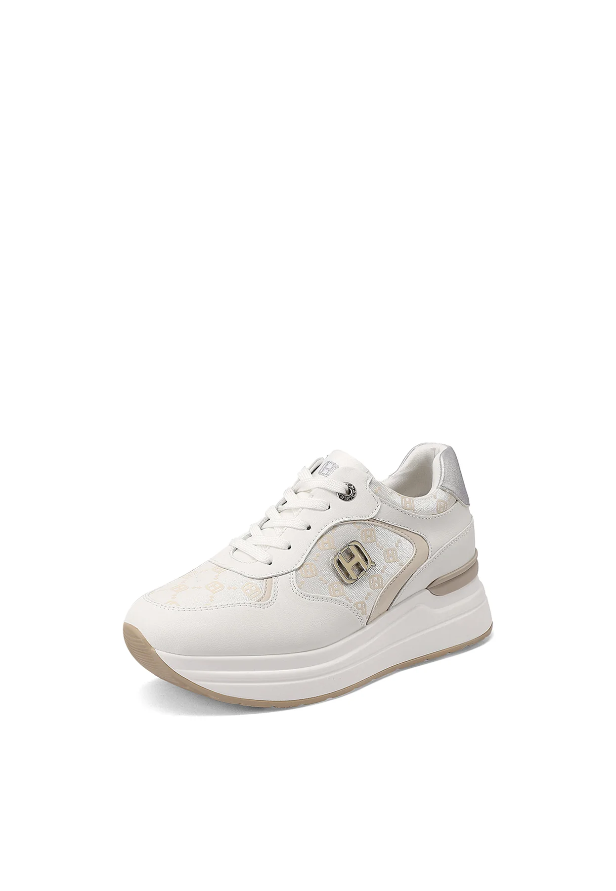 Sneakers donna con zeppa e design urbano X34-21 - Image 12