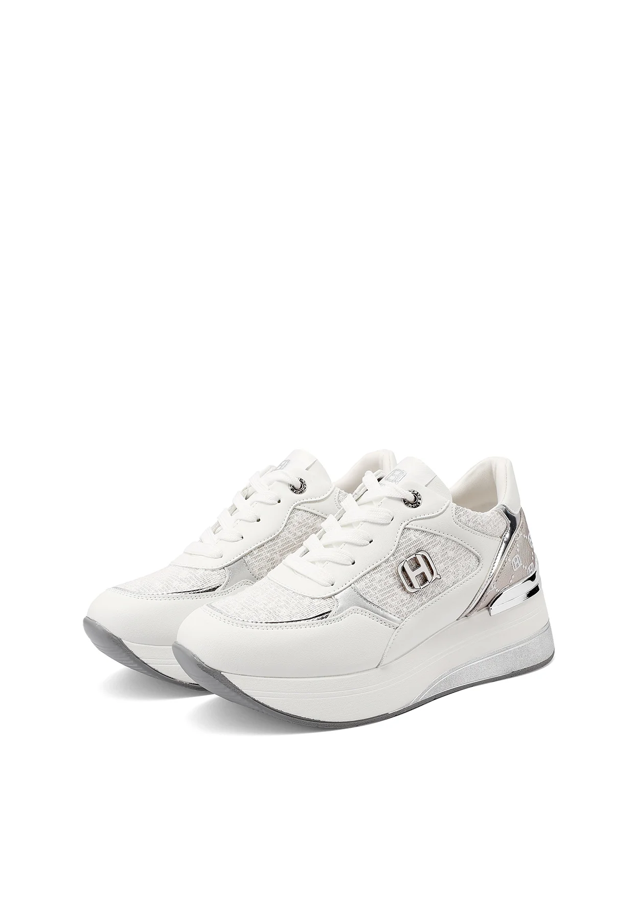 Sneakers donna con zeppa e dettagli moderni X34-23 - Image 3