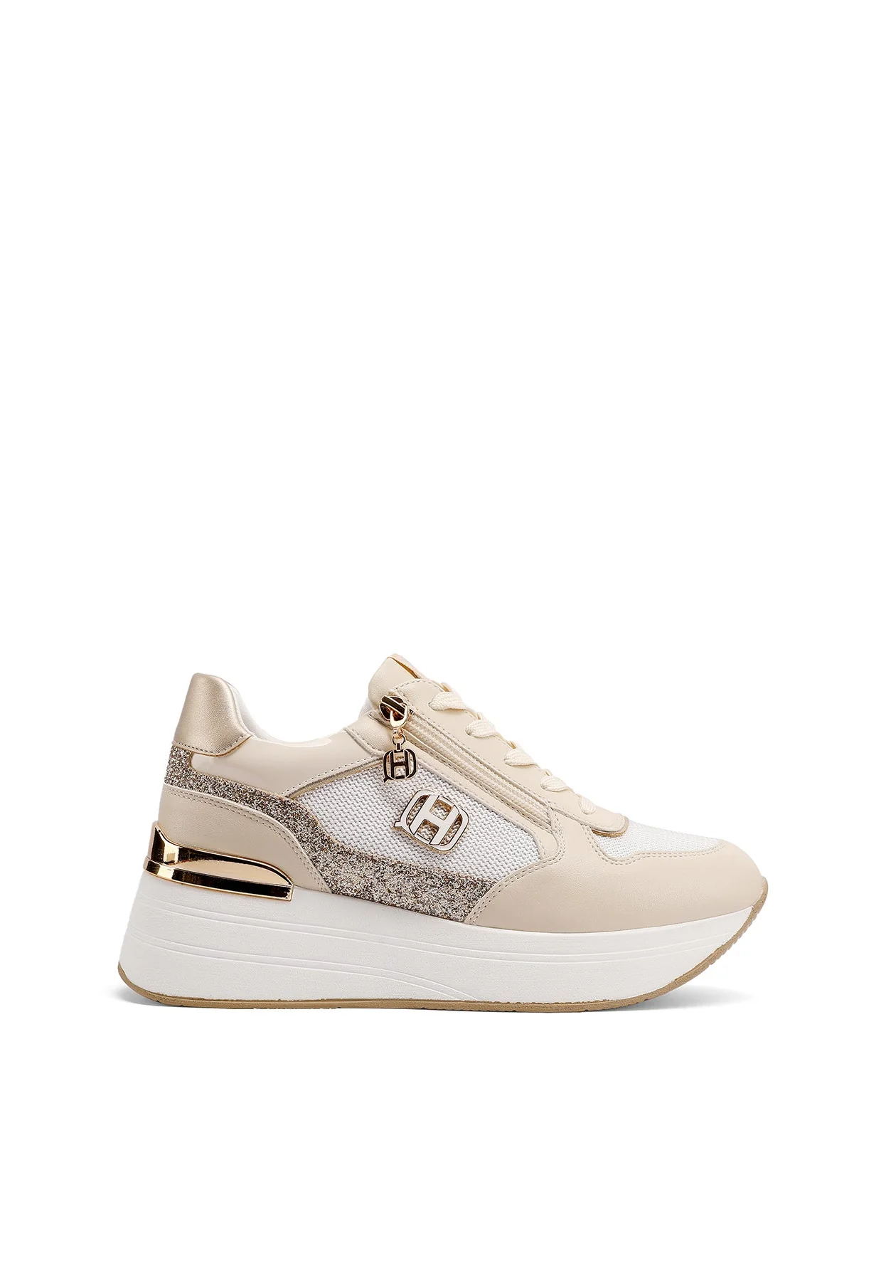 Sneakers platform con zip laterale e logo X34-24 - Image 10