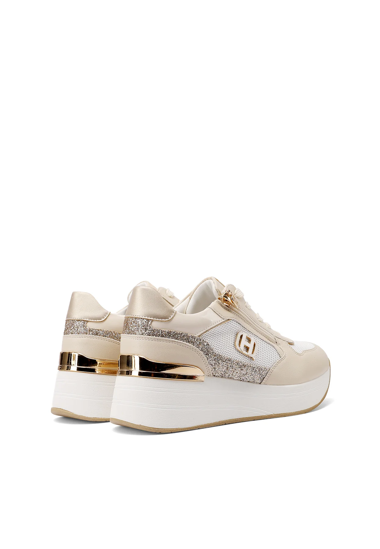 Sneakers platform con zip laterale e logo X34-24 - Image 13