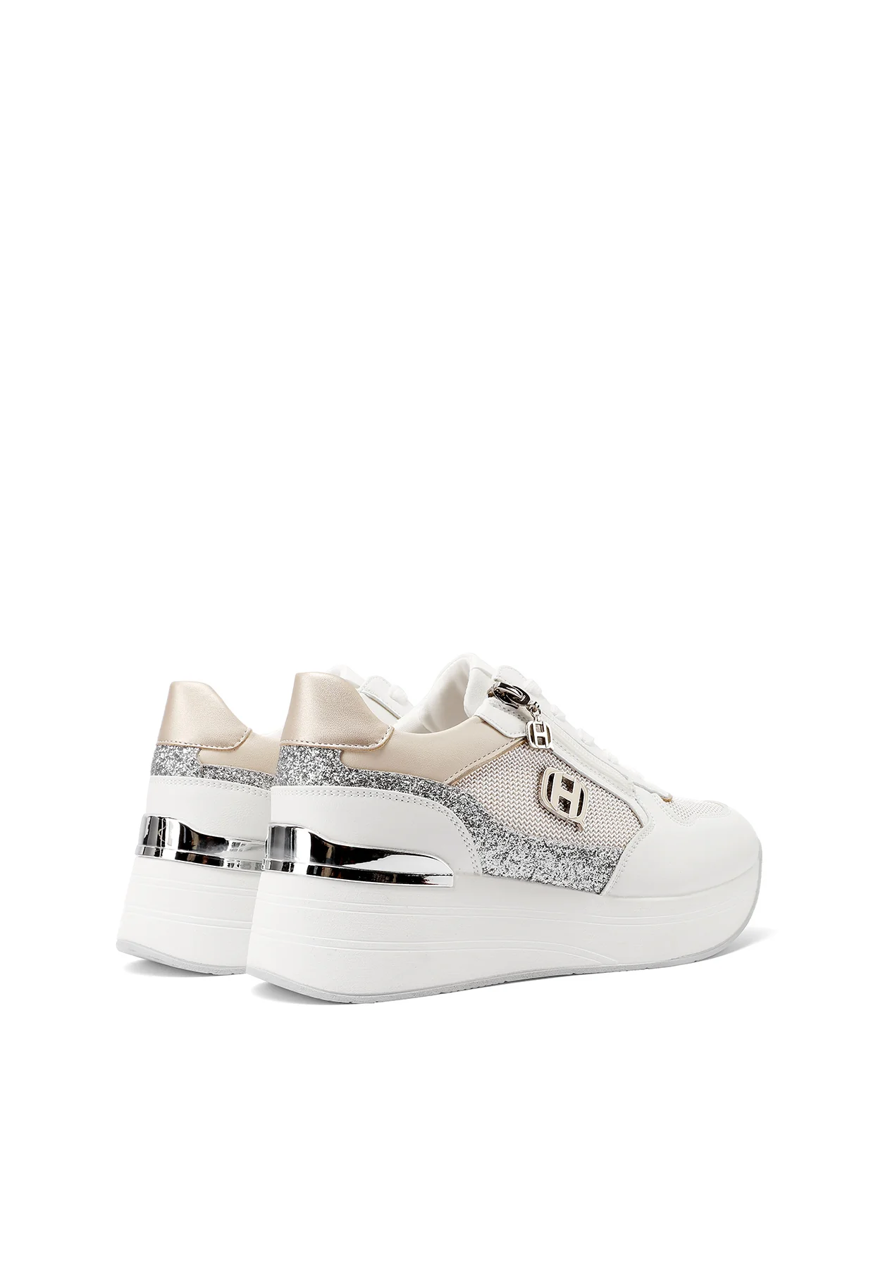 Sneakers platform con zip laterale e logo X34-24 - Image 5