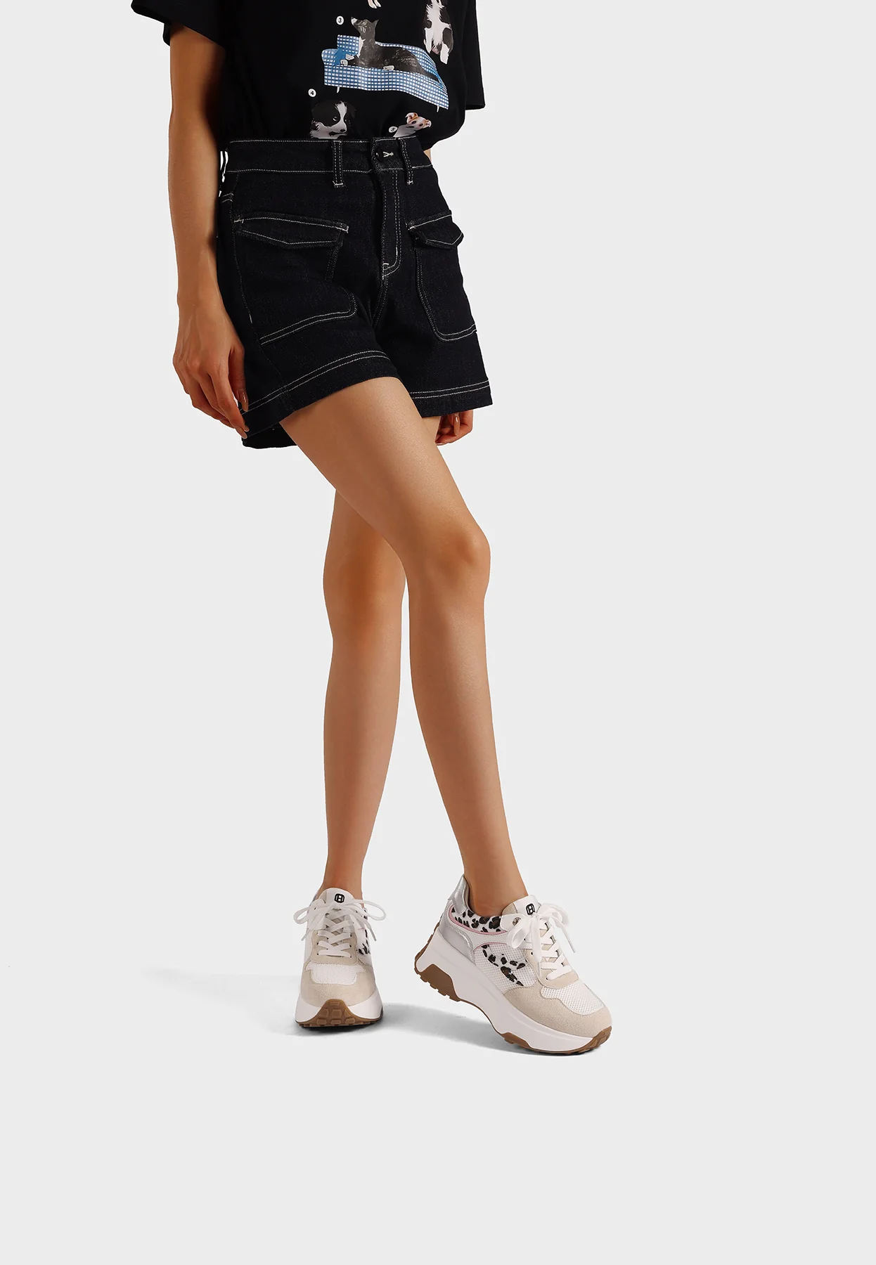 Sneakers platform con suola alta e design sportivo X34-29 - Image 9