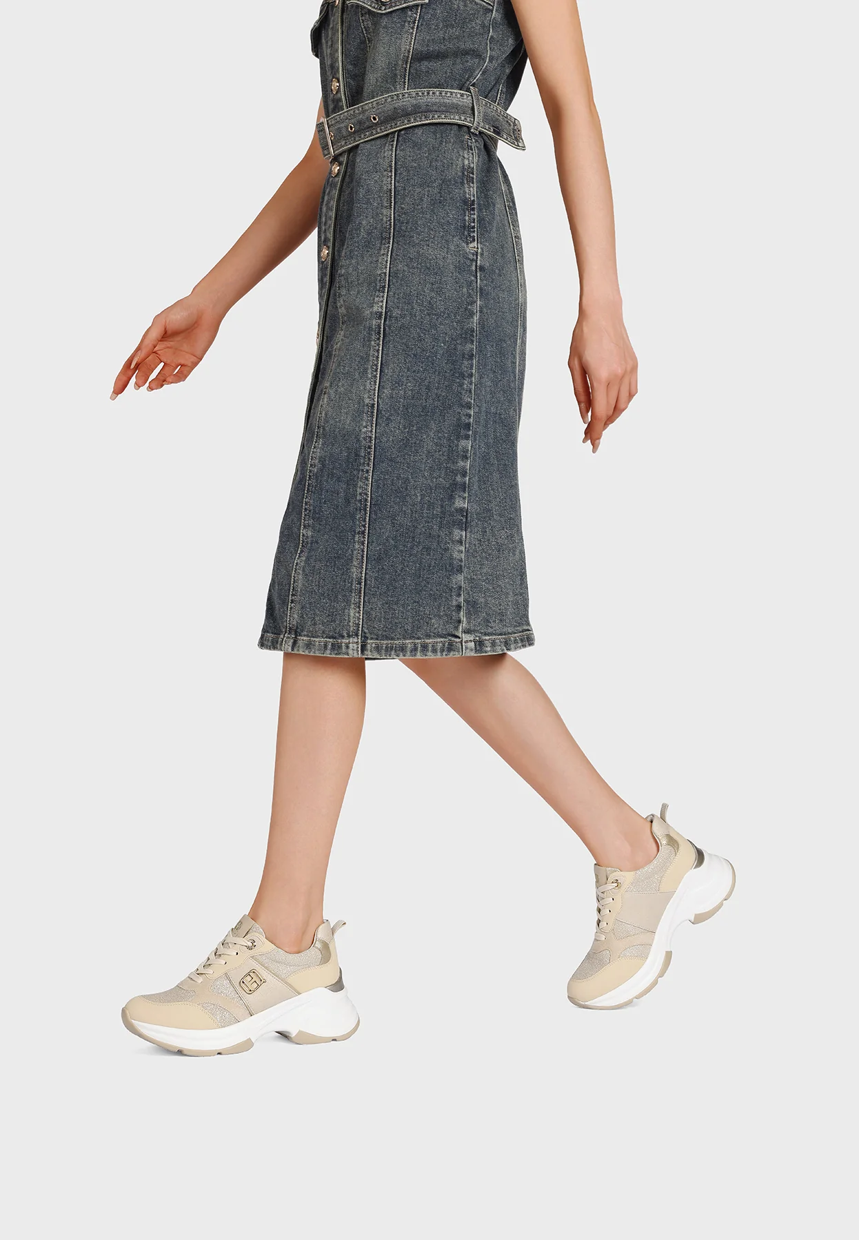 Sneakers chunky con suola oversize e logo X34-36 - Image 9