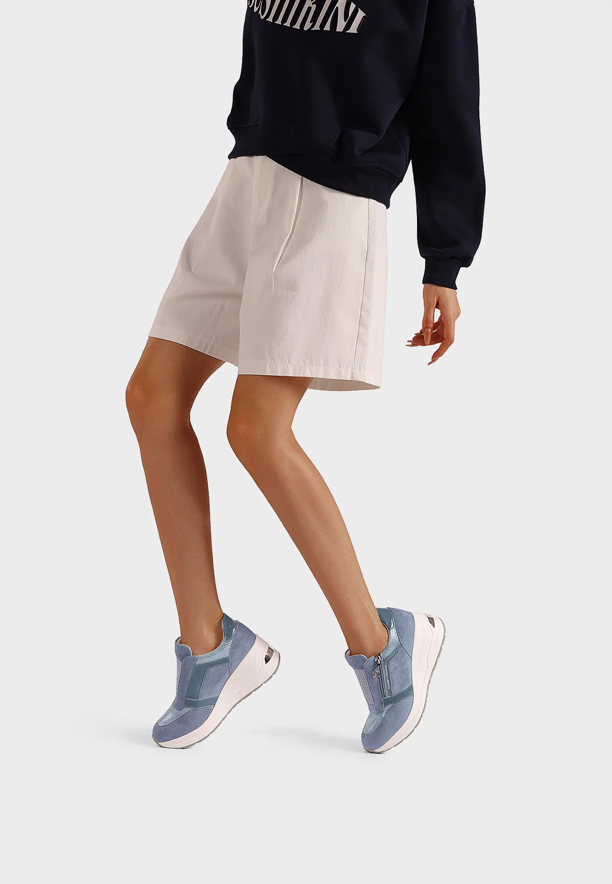 Sneakers donna slip-on con zeppa comfort X34-37 - Image 16