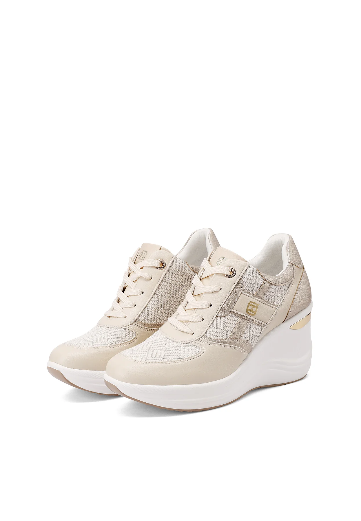 Sneakers platform con inserti texture X34-38 - Image 11