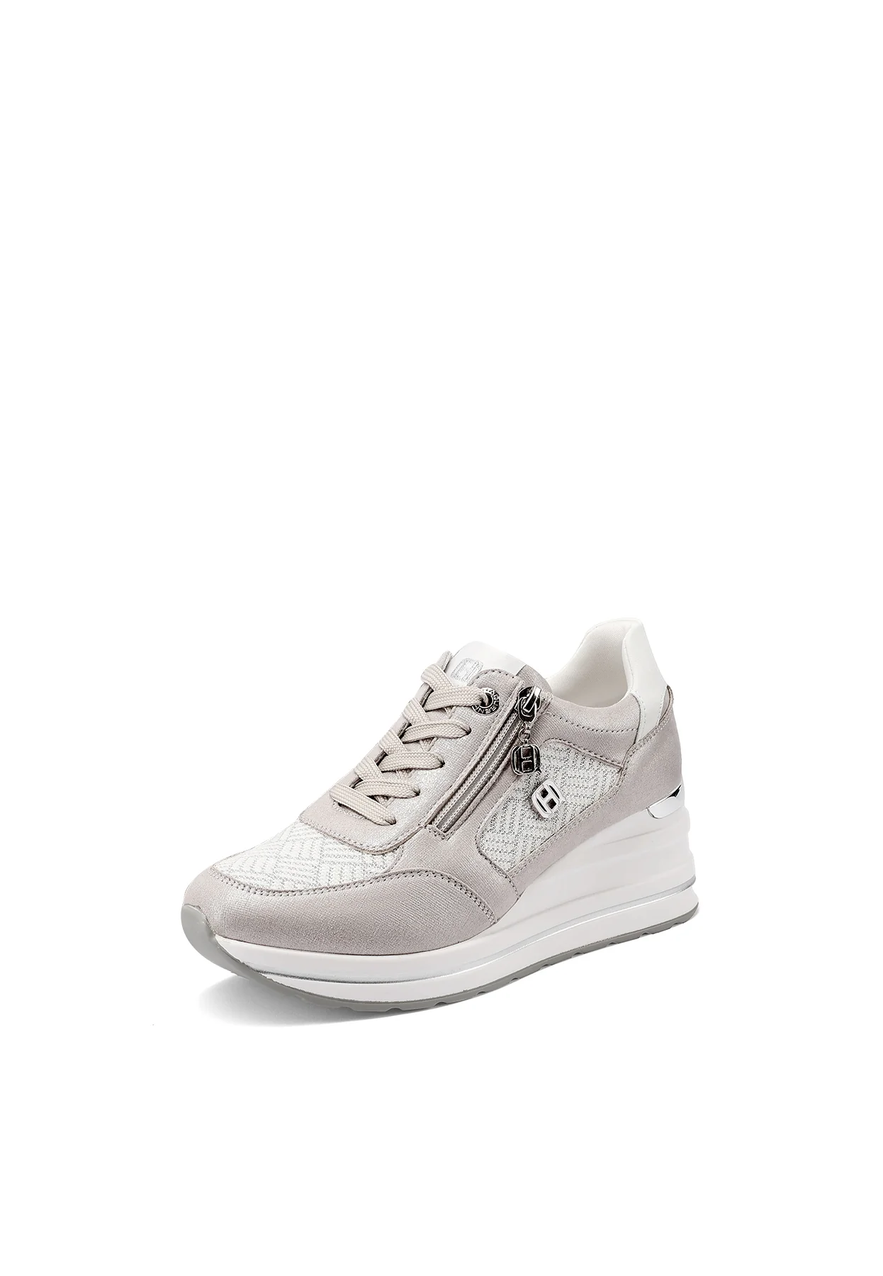 Sneakers donna con zeppa interna e dettagli eleganti X34-40 - Image 4