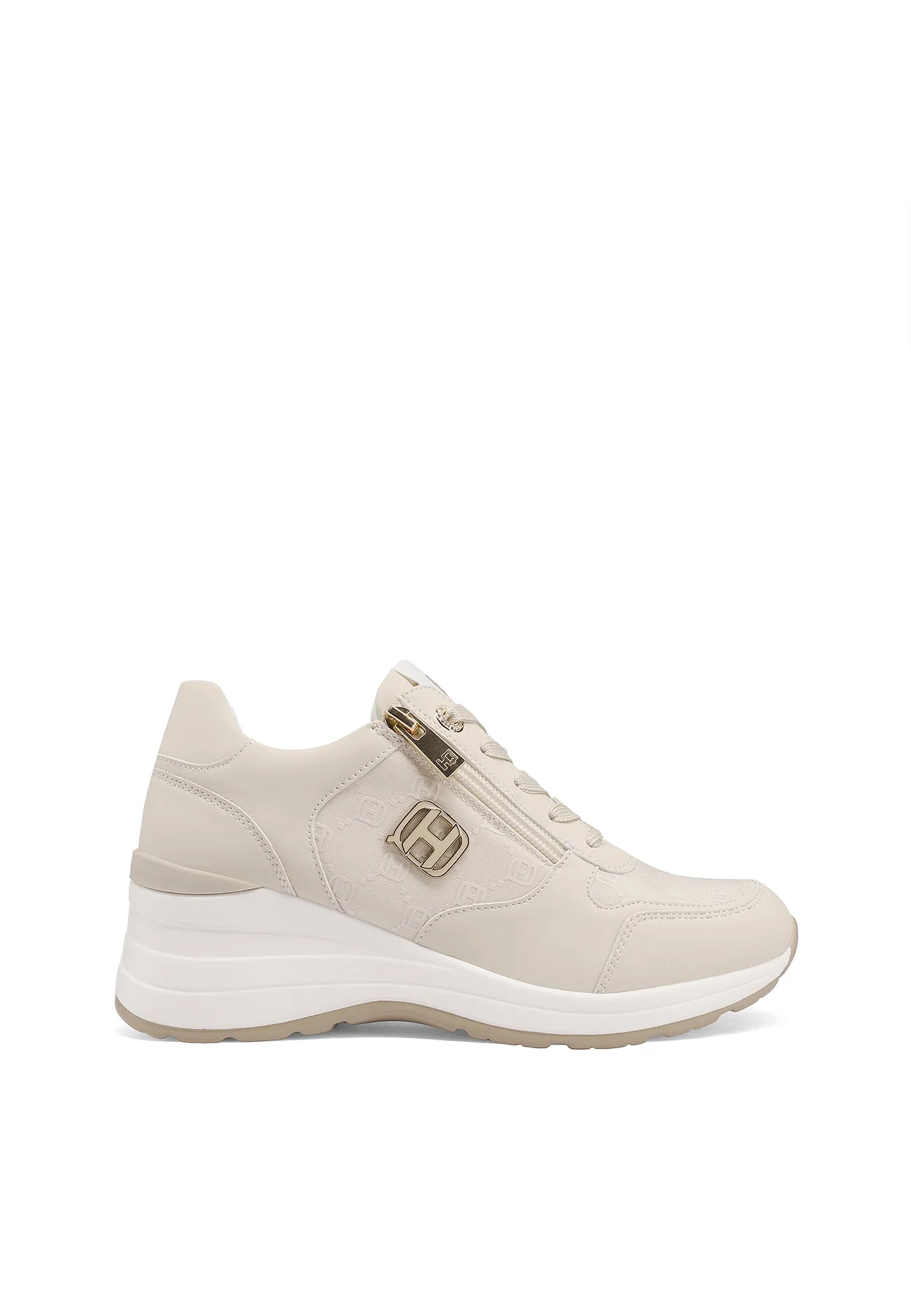 Sneakers platform ecopelle con zip laterale e logo X34-41 - Image 10