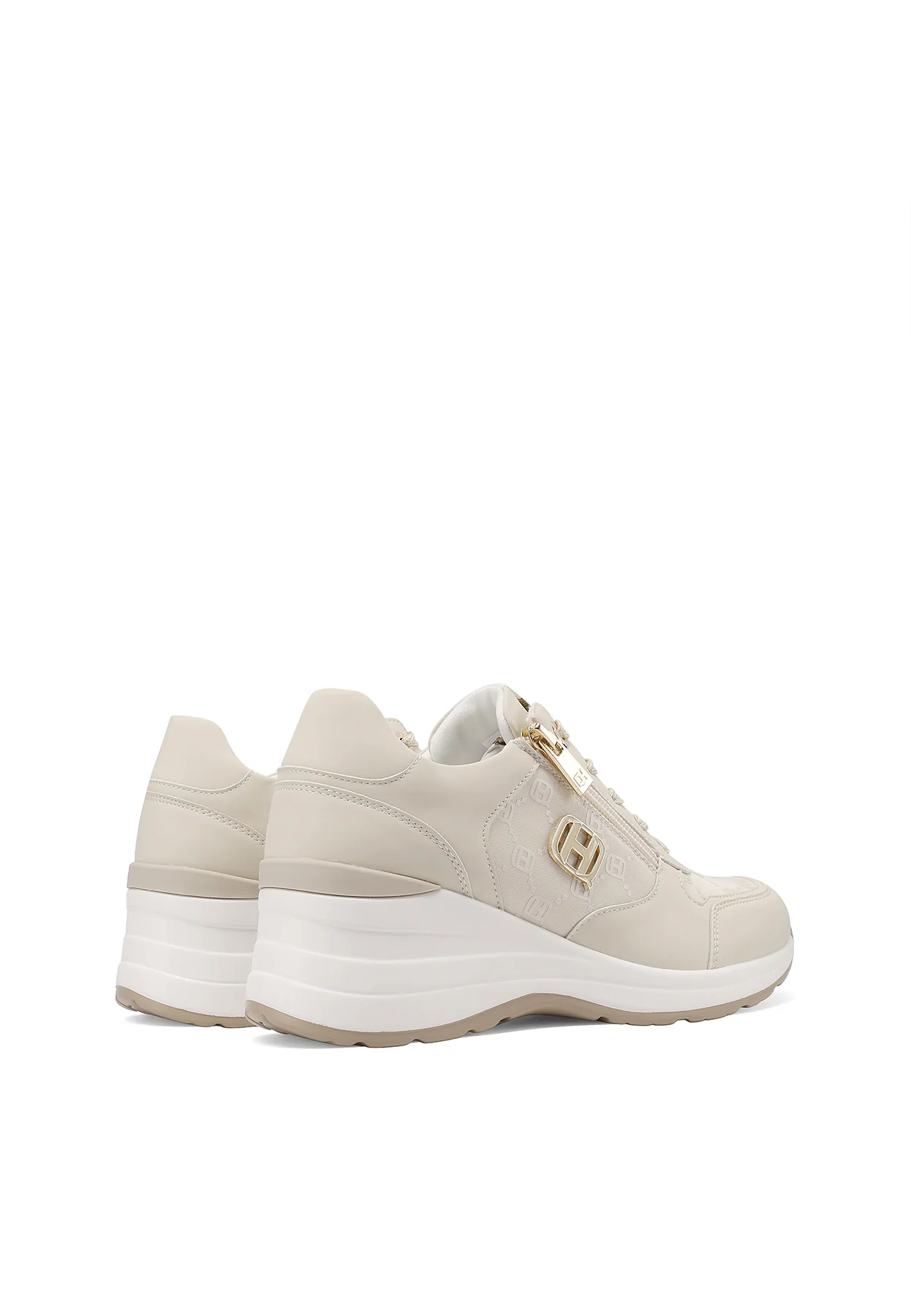 Sneakers platform ecopelle con zip laterale e logo X34-41 - Image 13