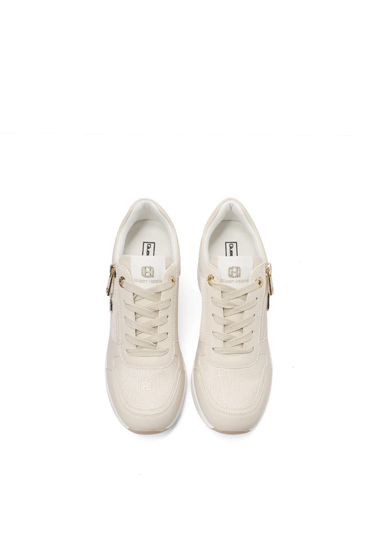 Sneakers platform ecopelle con zip laterale e logo X34-41 - Image 14