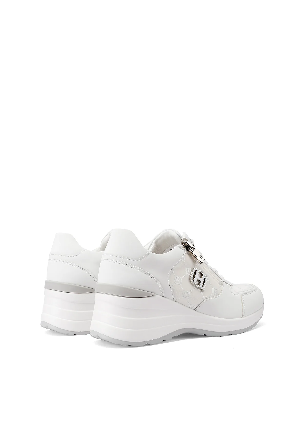 Sneakers platform ecopelle con zip laterale e logo X34-41 - Image 5