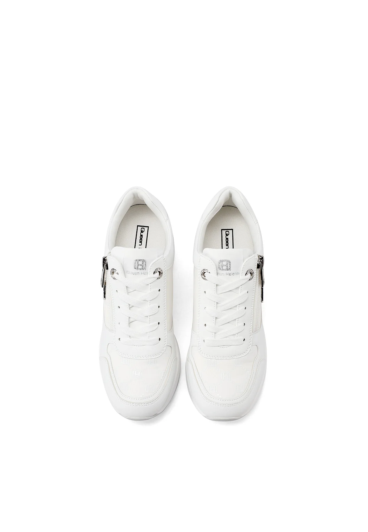 Sneakers platform ecopelle con zip laterale e logo X34-41 - Image 6
