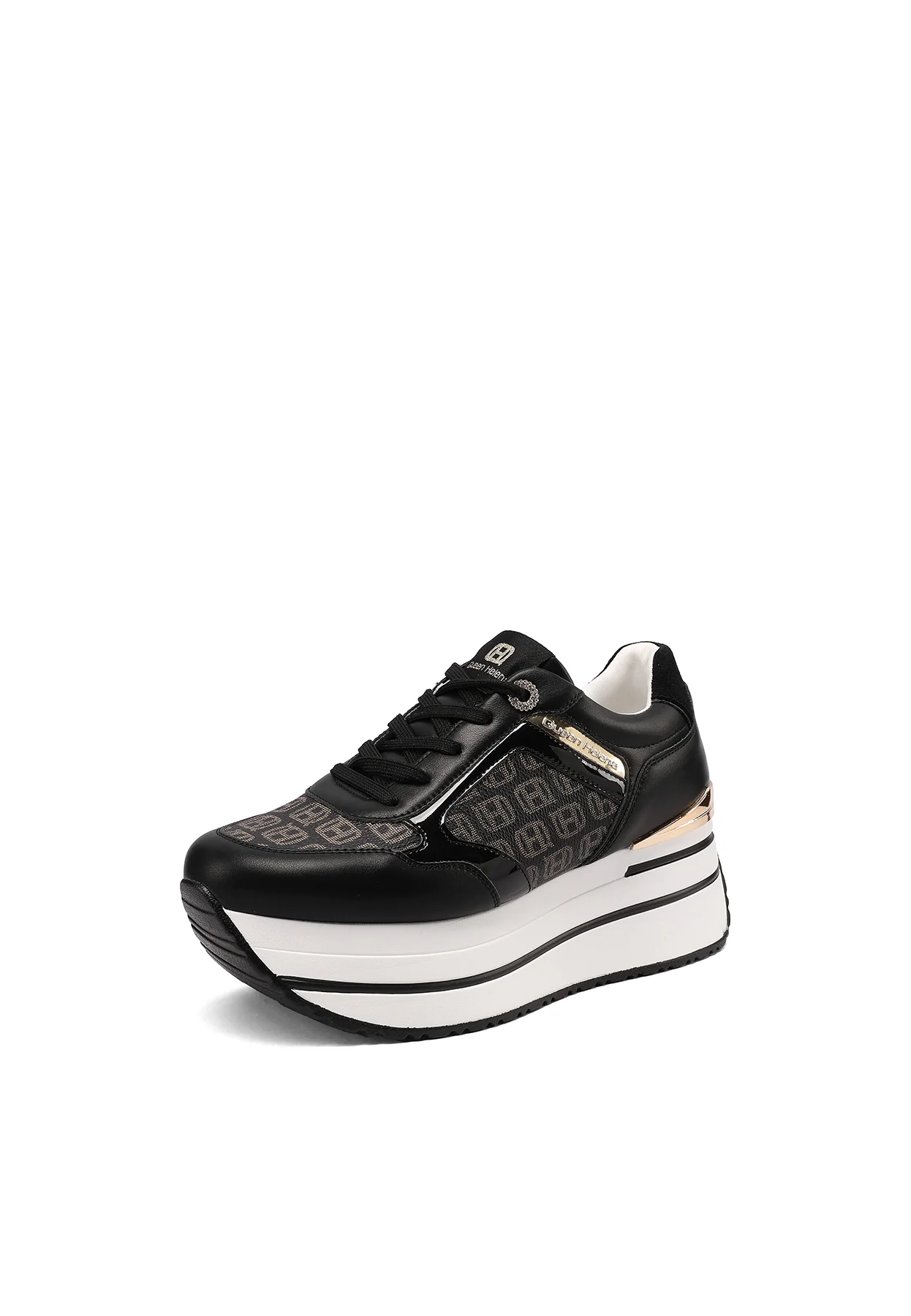 Sneakers donna platform con logo pattern X34-47 - Image 19