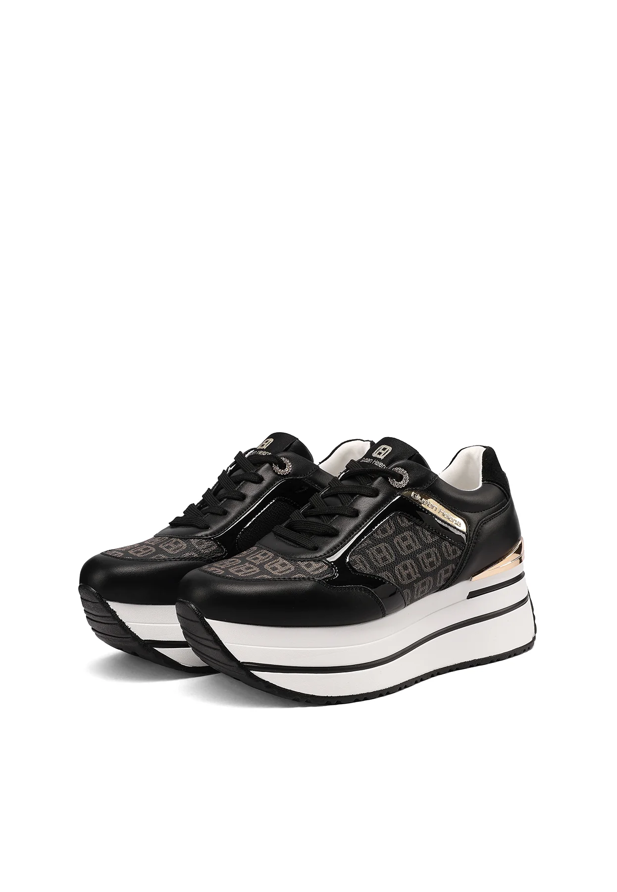 Sneakers donna platform con logo pattern X34-47 - Image 20