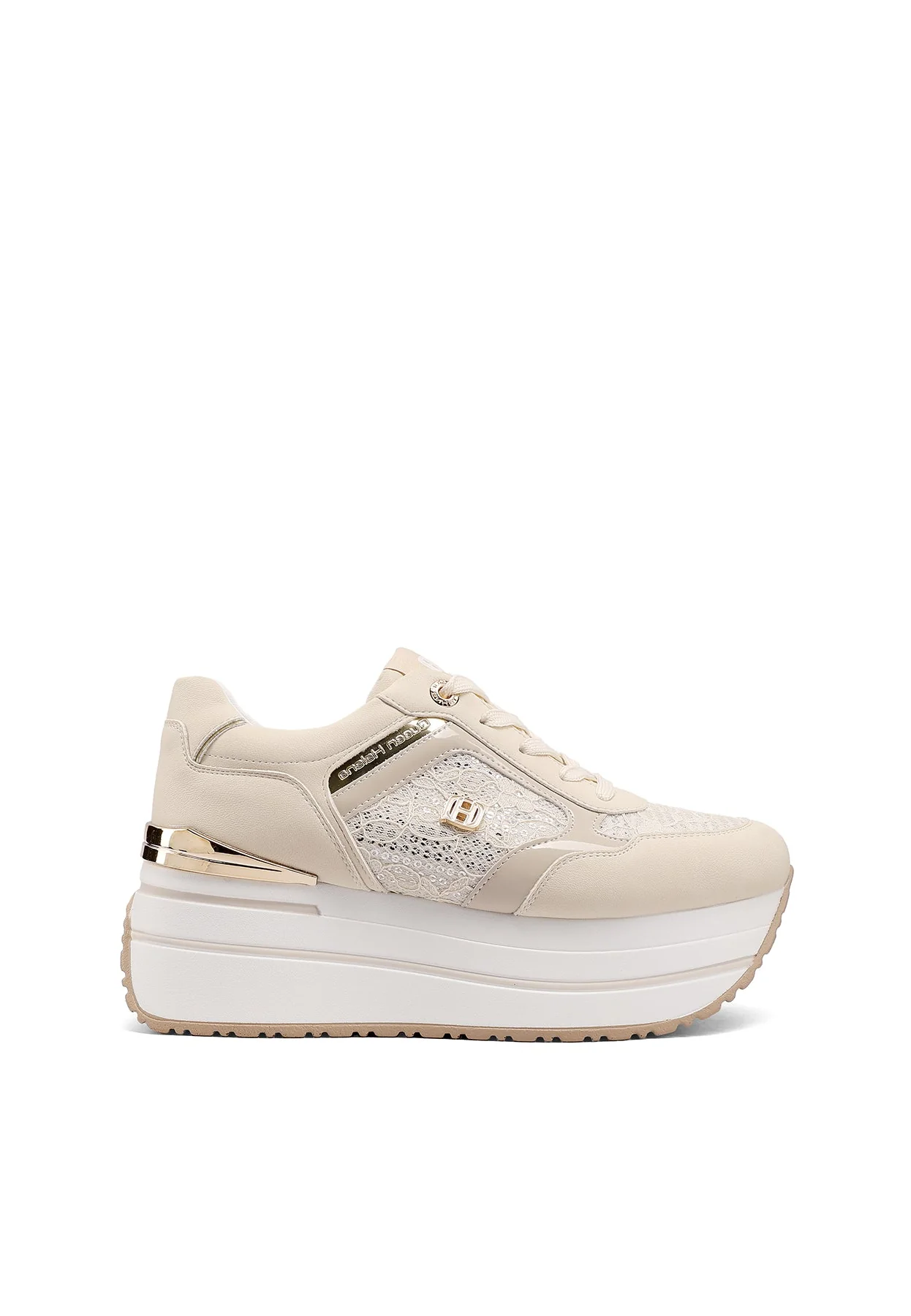 Sneakers platform con inserti ricamati eleganti X34-48 - Image 2