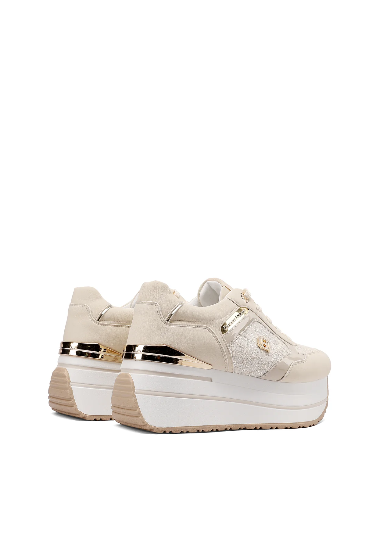 Sneakers platform con inserti ricamati eleganti X34-48 - Image 5