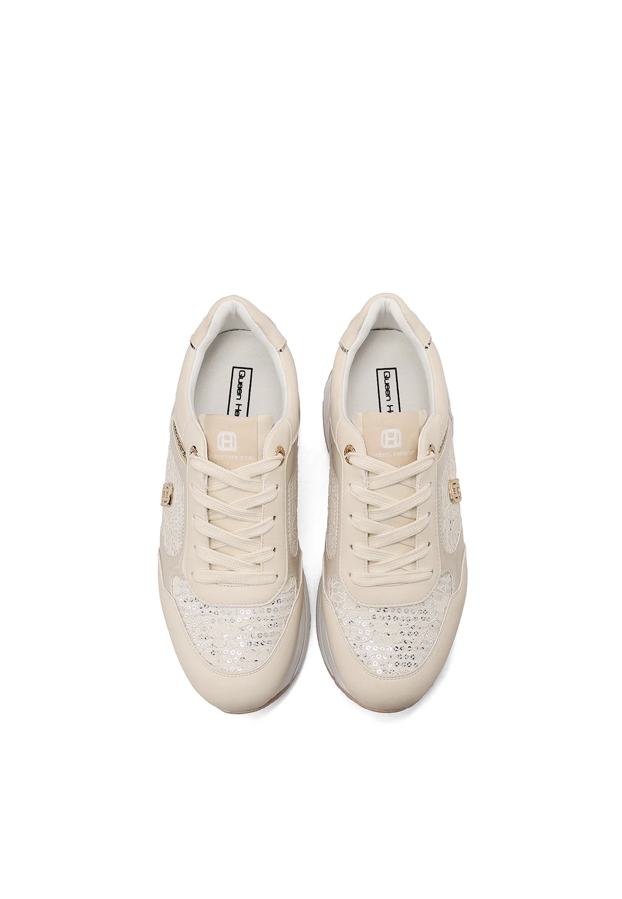 Sneakers platform con inserti ricamati eleganti X34-48 - Image 6