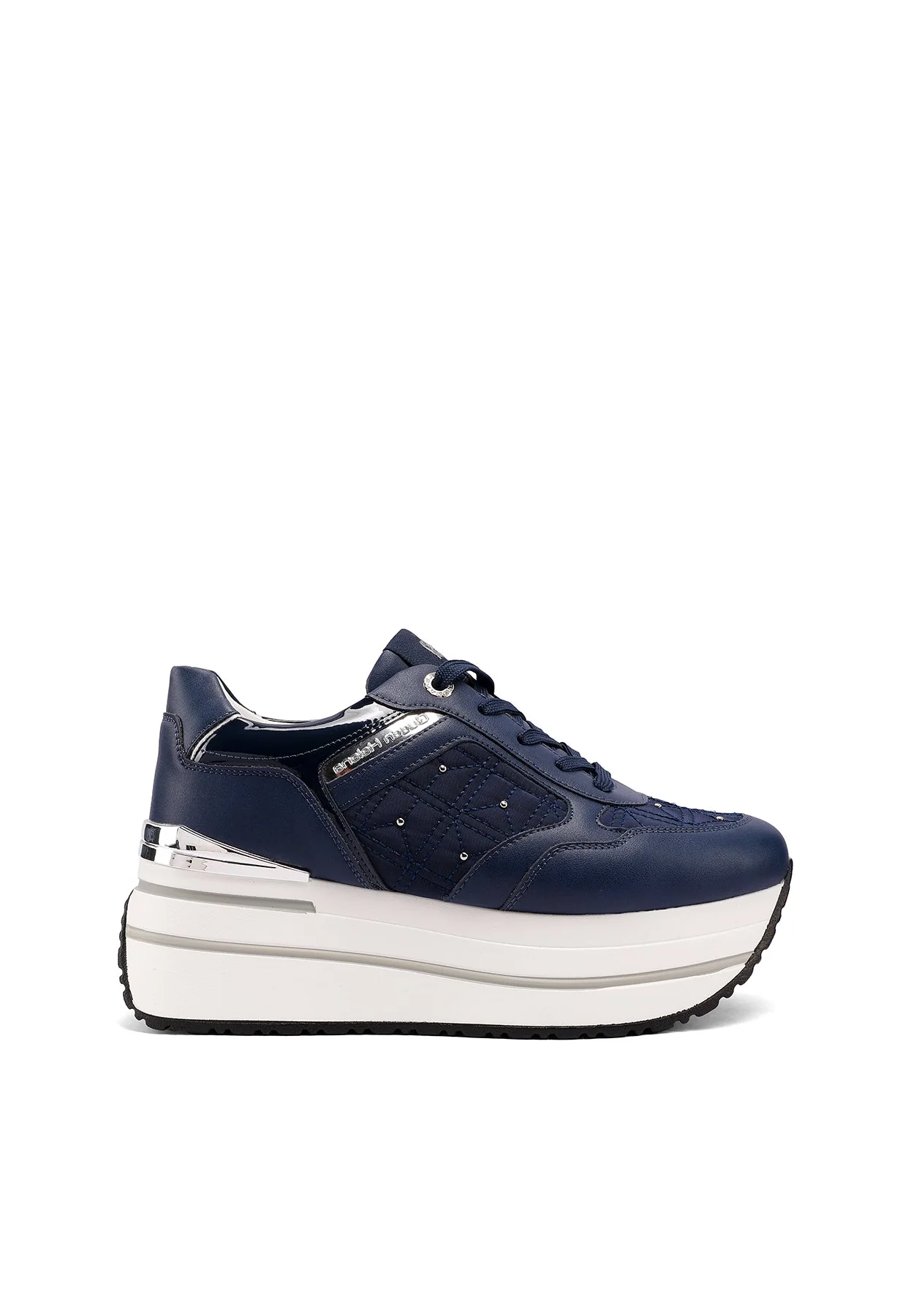 Sneakers platform trapuntate con dettagli metallici X34-49 - Image 10