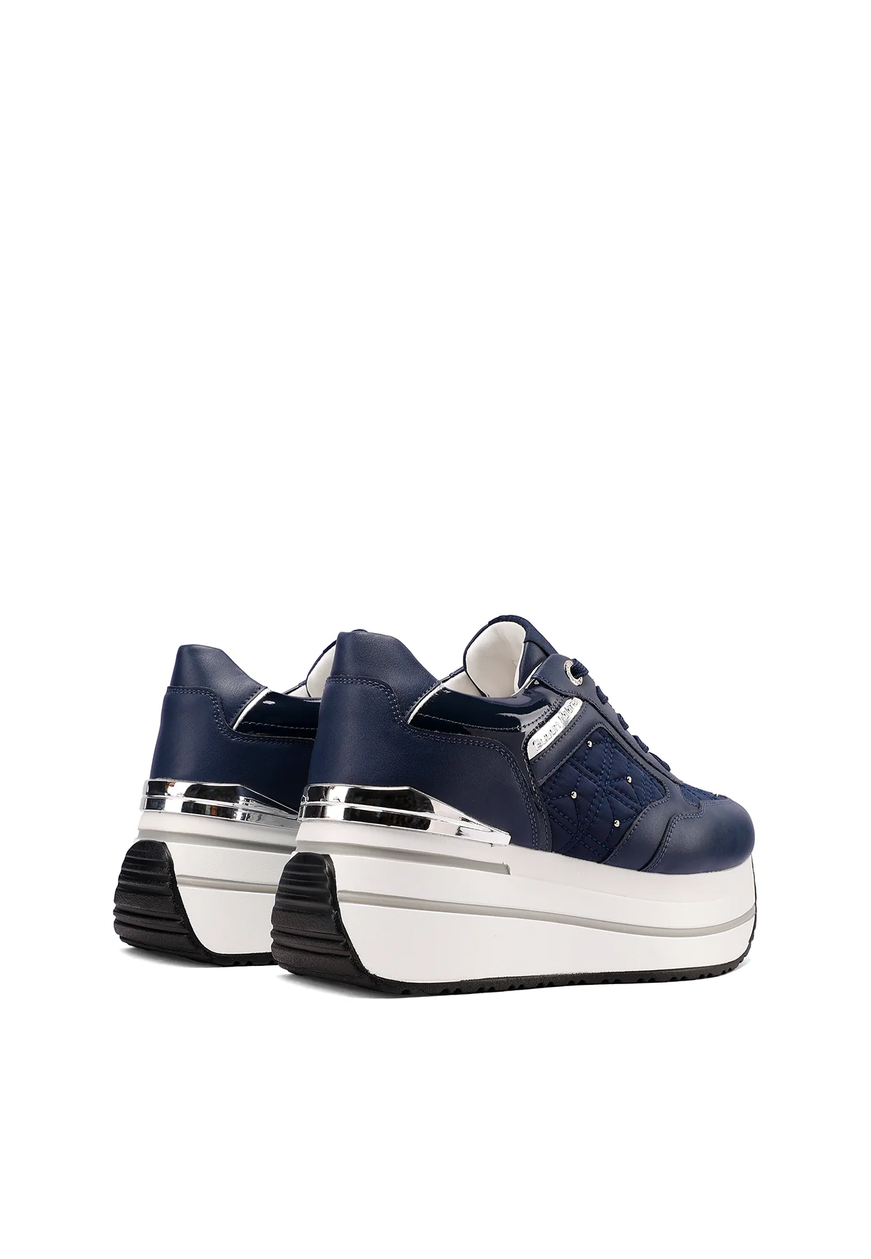 Sneakers platform trapuntate con dettagli metallici X34-49 - Image 13