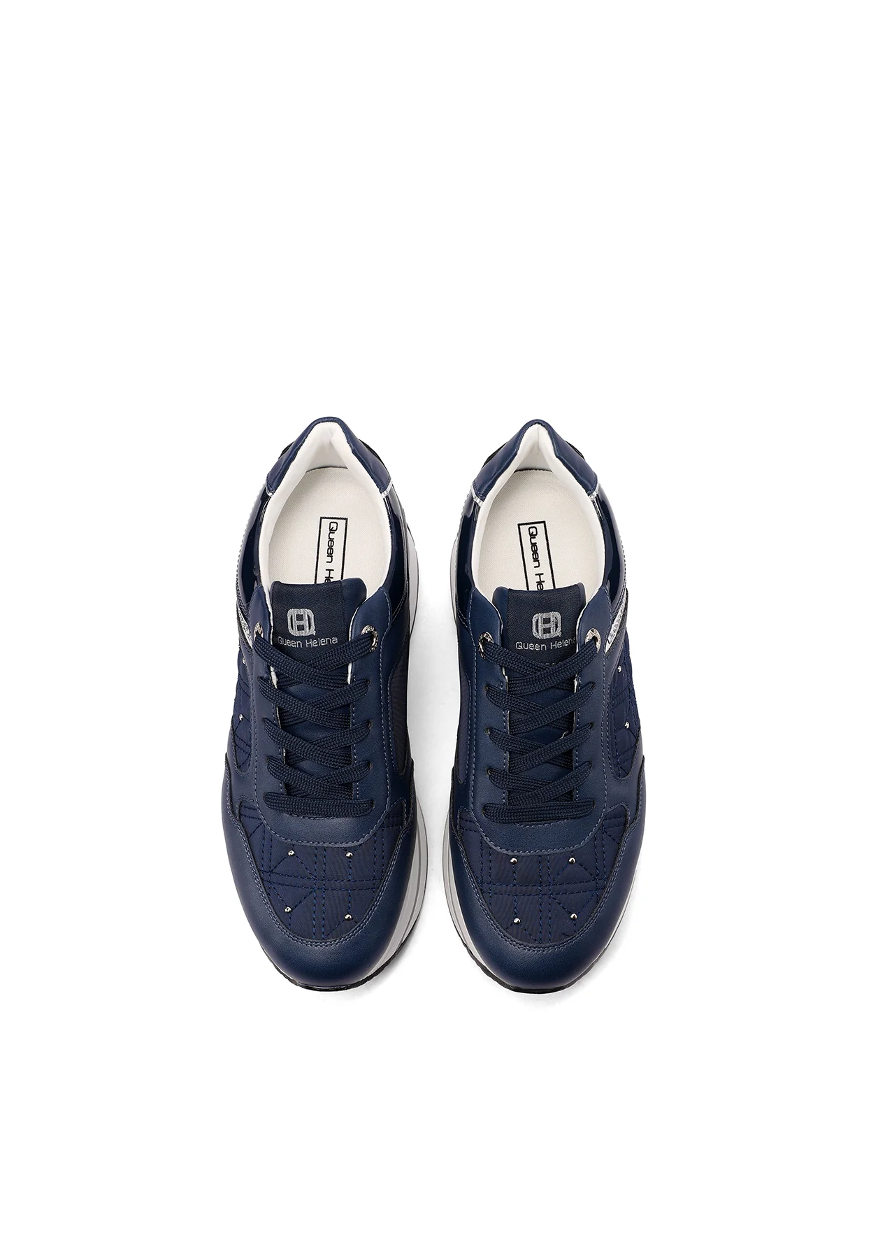 Sneakers platform trapuntate con dettagli metallici X34-49 - Image 14