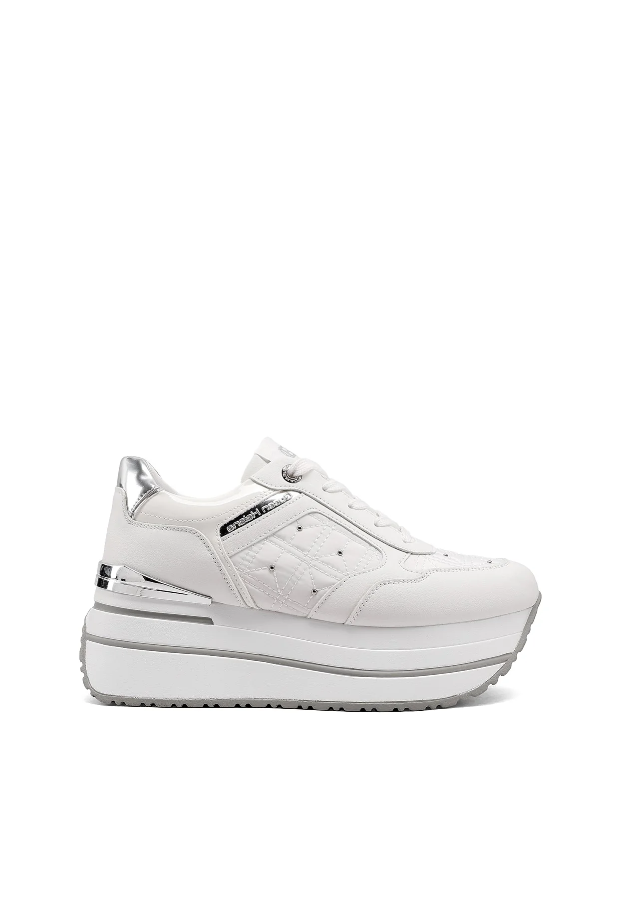 Sneakers platform trapuntate con dettagli metallici X34-49 - Image 2