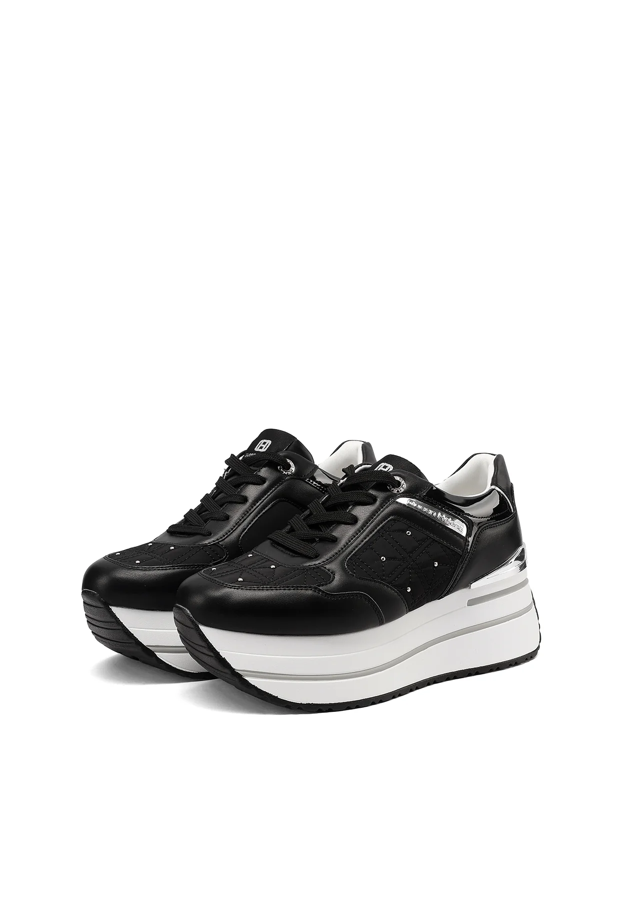Sneakers platform trapuntate con dettagli metallici X34-49 - Image 20