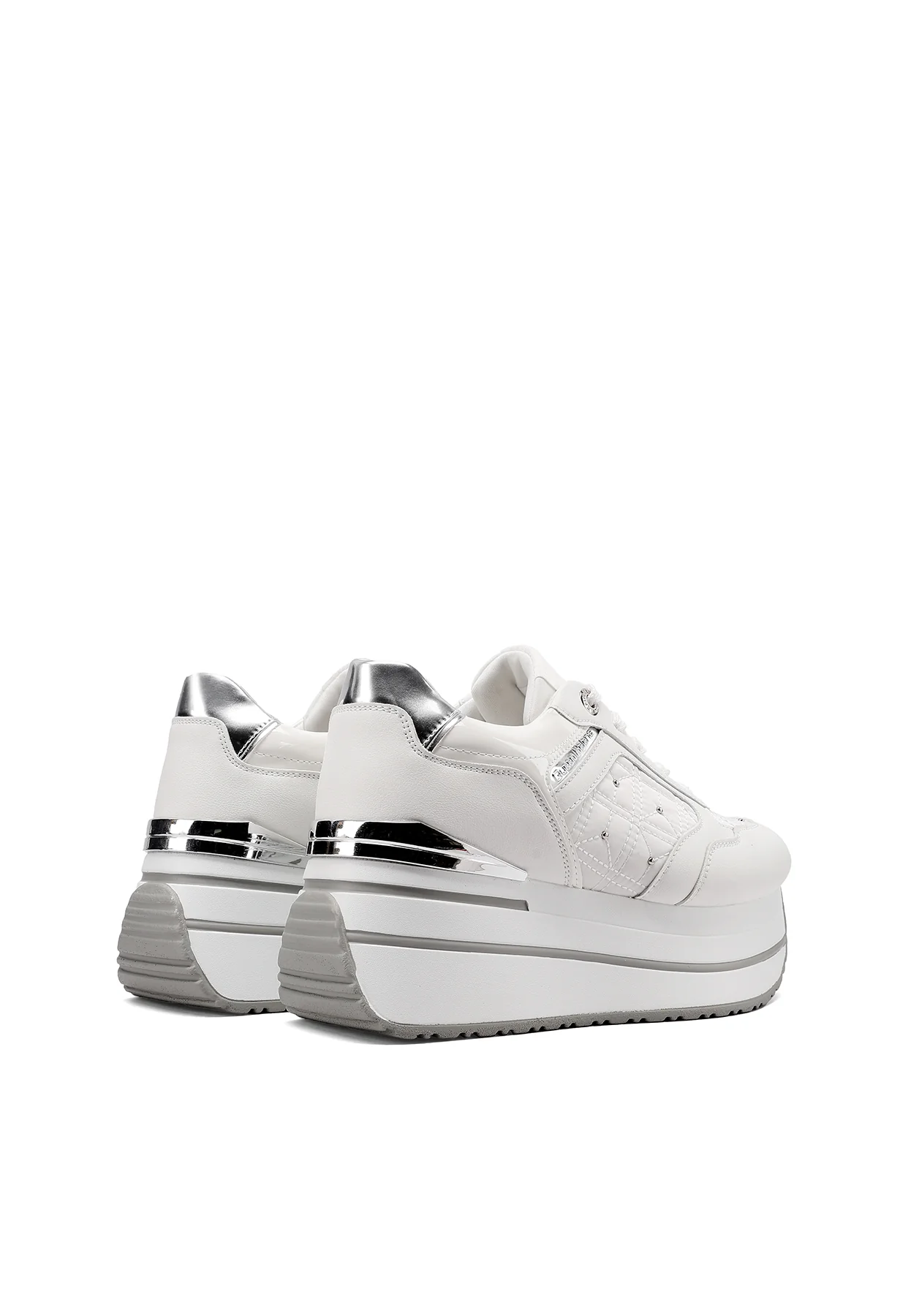 Sneakers platform trapuntate con dettagli metallici X34-49 - Image 5