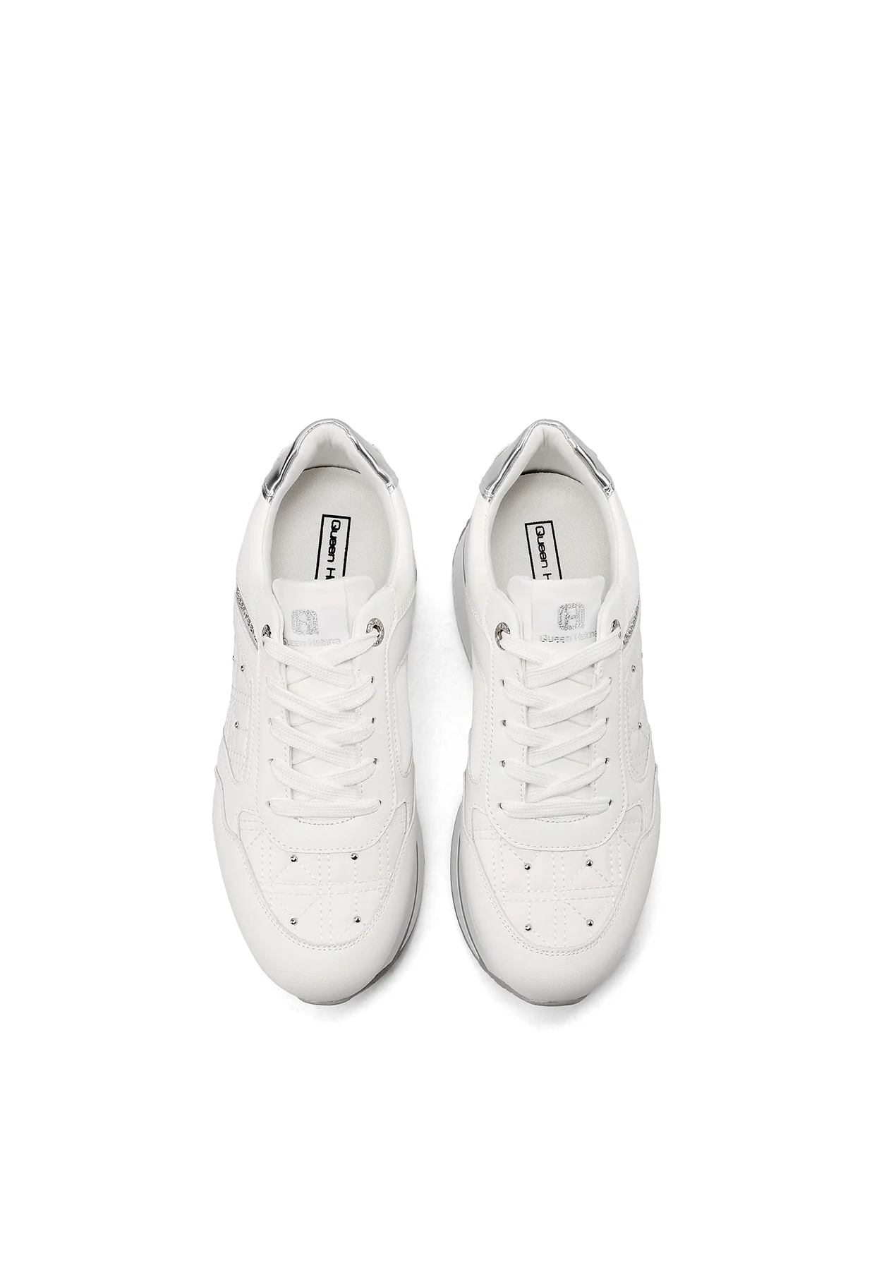 Sneakers platform trapuntate con dettagli metallici X34-49 - Image 6