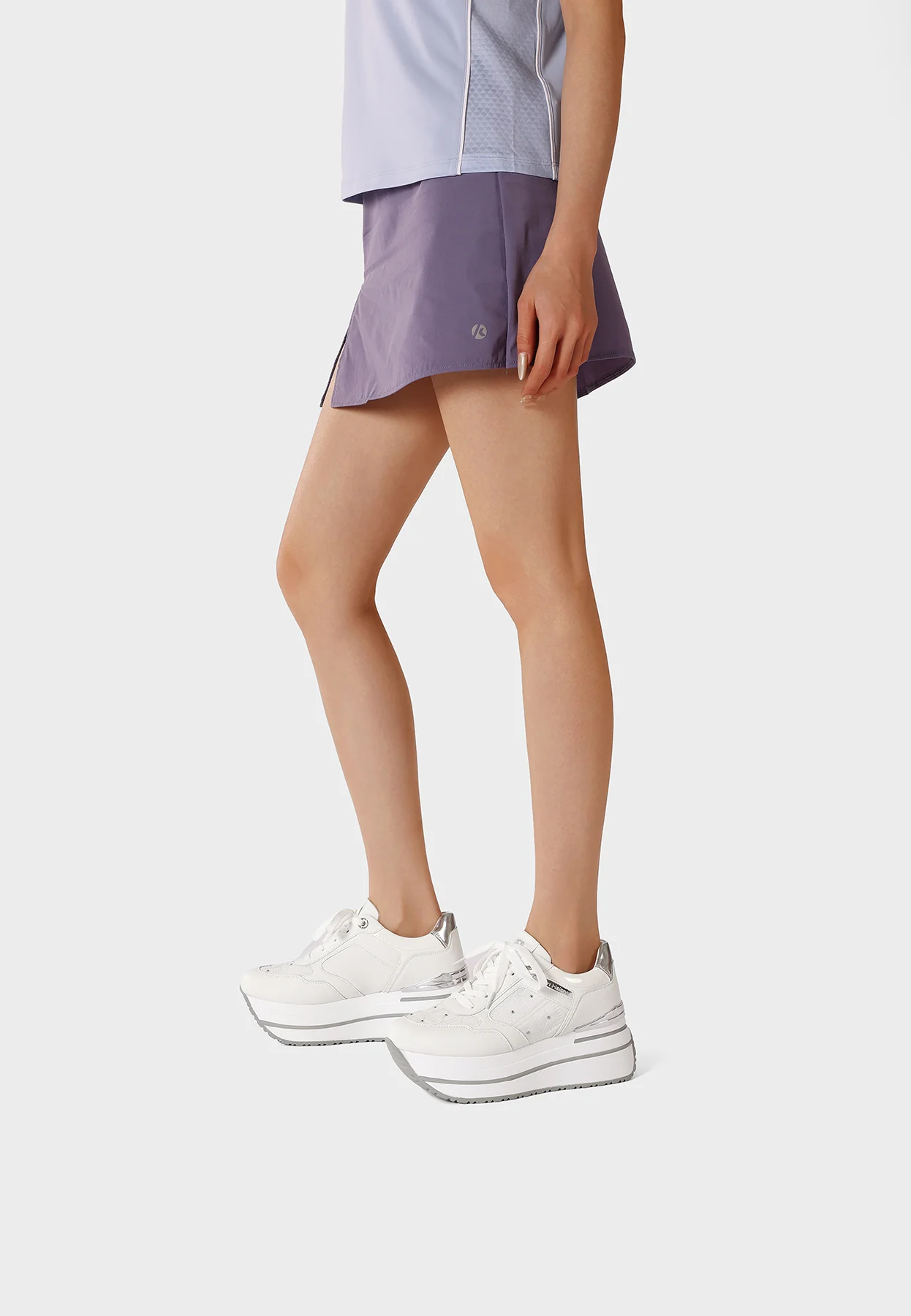 Sneakers platform trapuntate con dettagli metallici X34-49 - Image 8