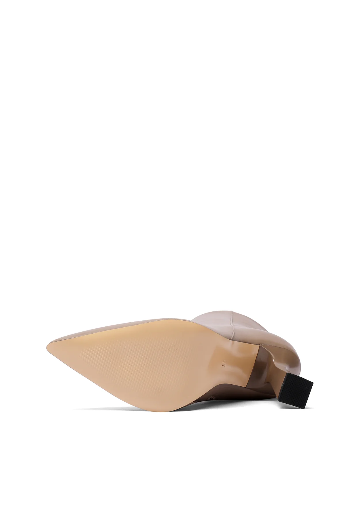 Stivaletto taupe con tacco scultoreo elegante K3284 - Image 4