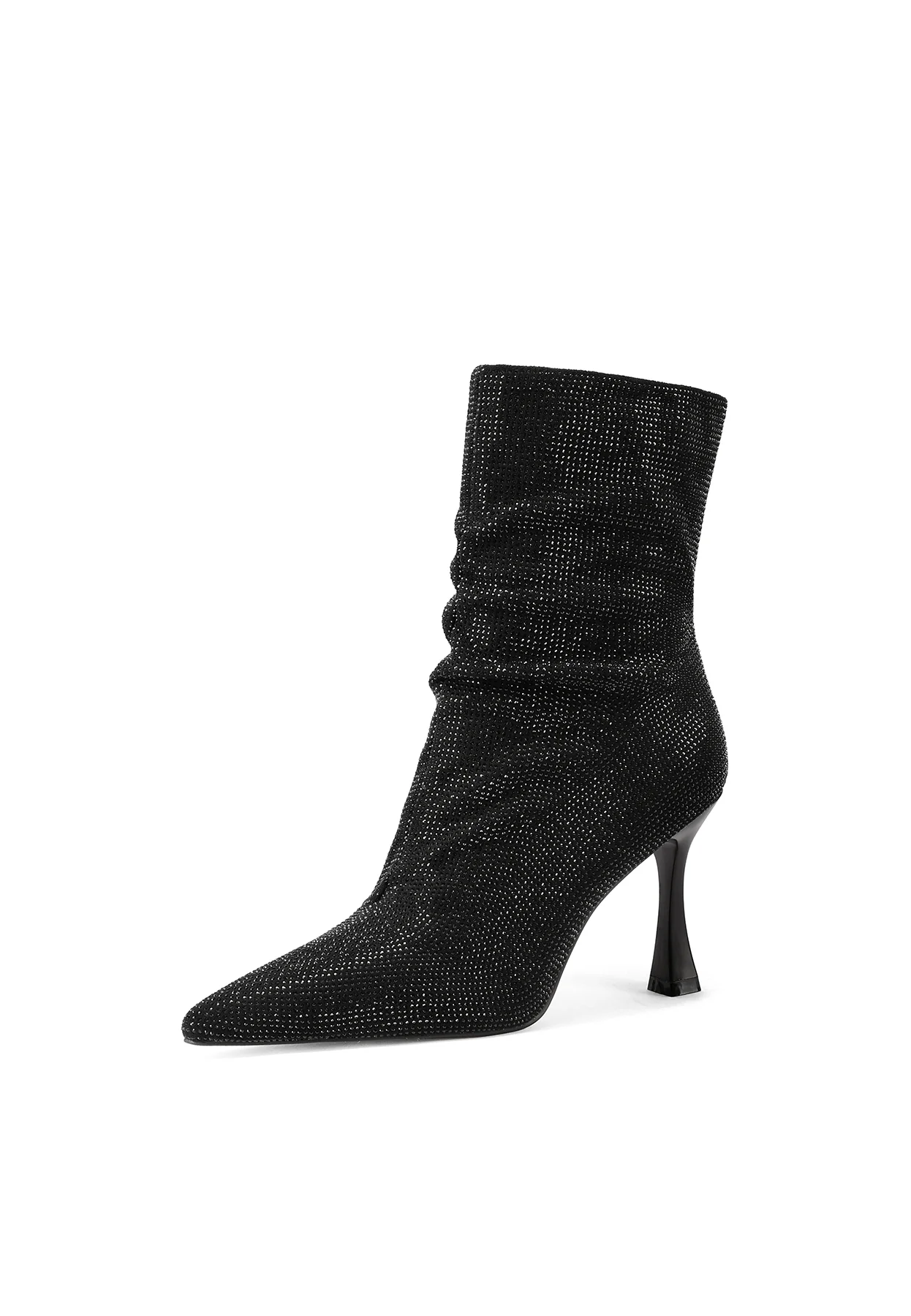 Stivaletti donna tacco sottile a punta glitter K3987 - Image 3