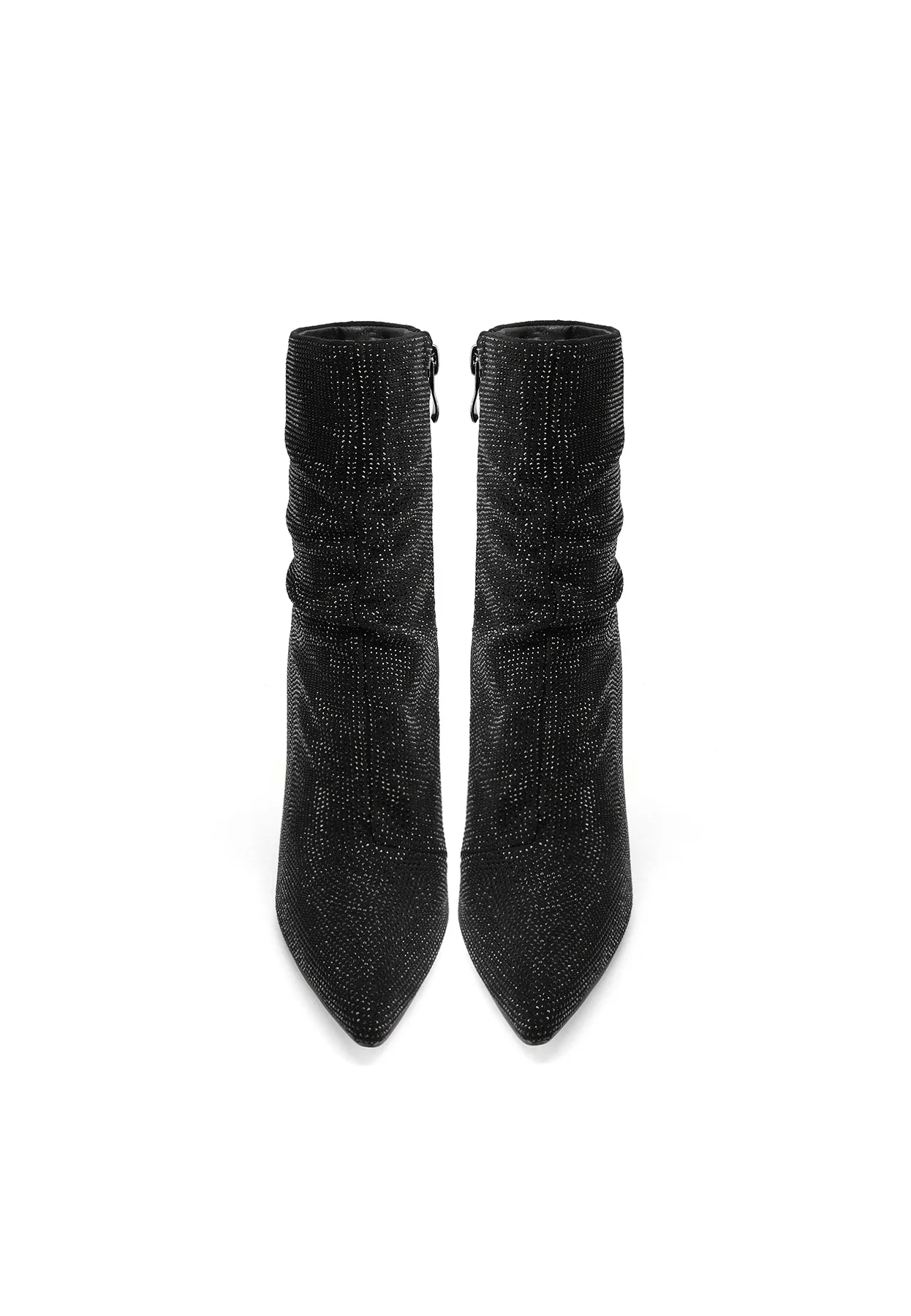 Stivaletti donna tacco sottile a punta glitter K3987 - Image 5