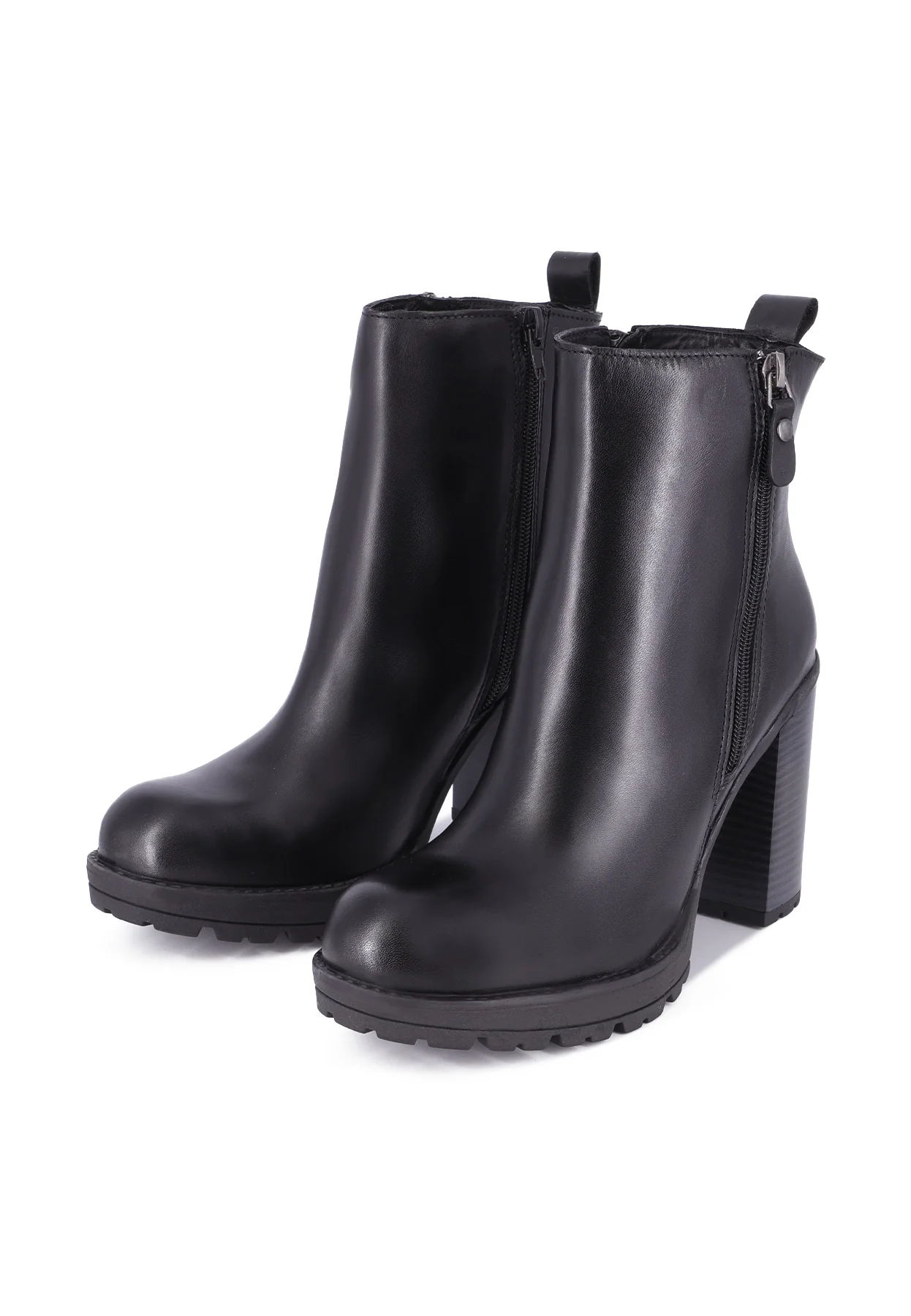 Stivaletto nero con tacco largo e plateau QH23 S407 - Image 7