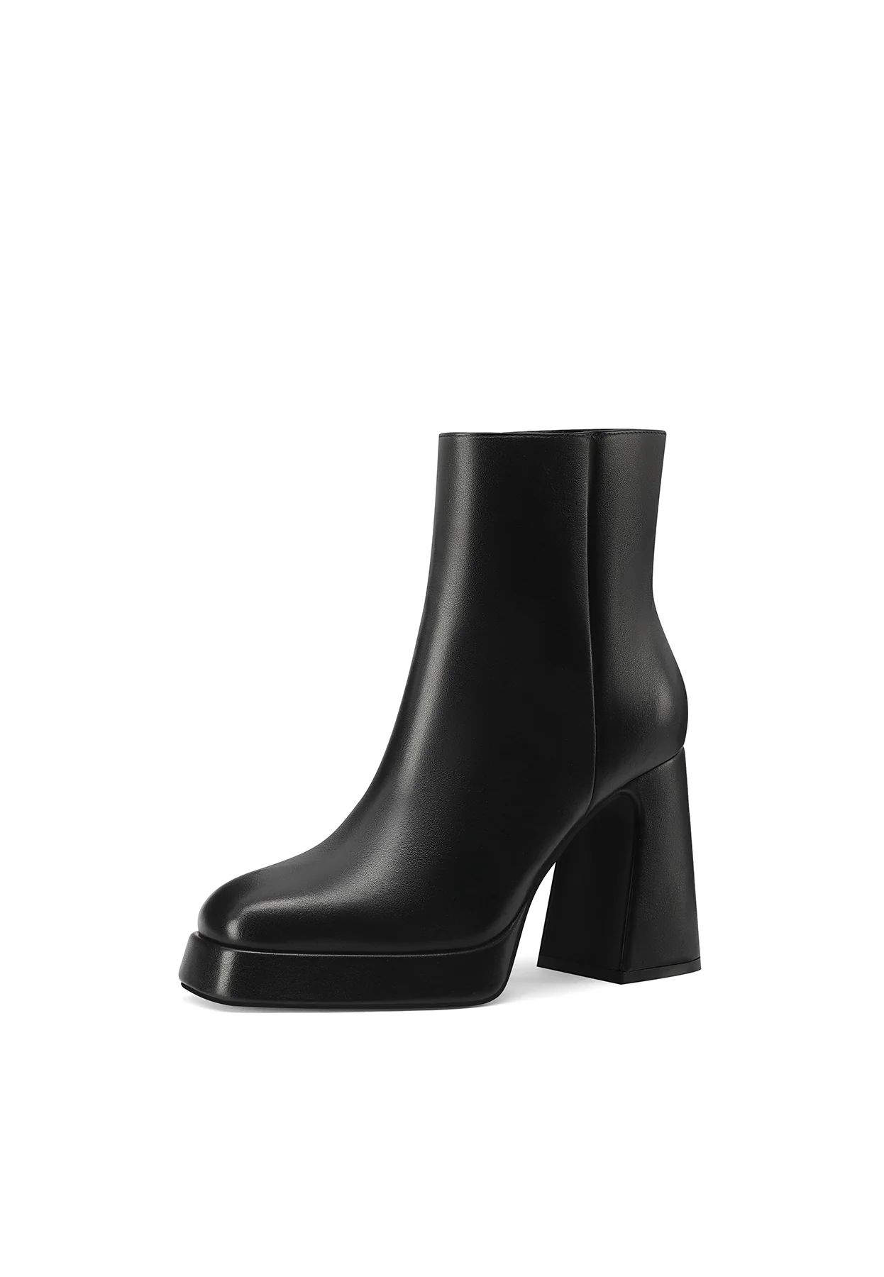 Stivaletto nero con plateau e tacco largo WS13607 - Image 3