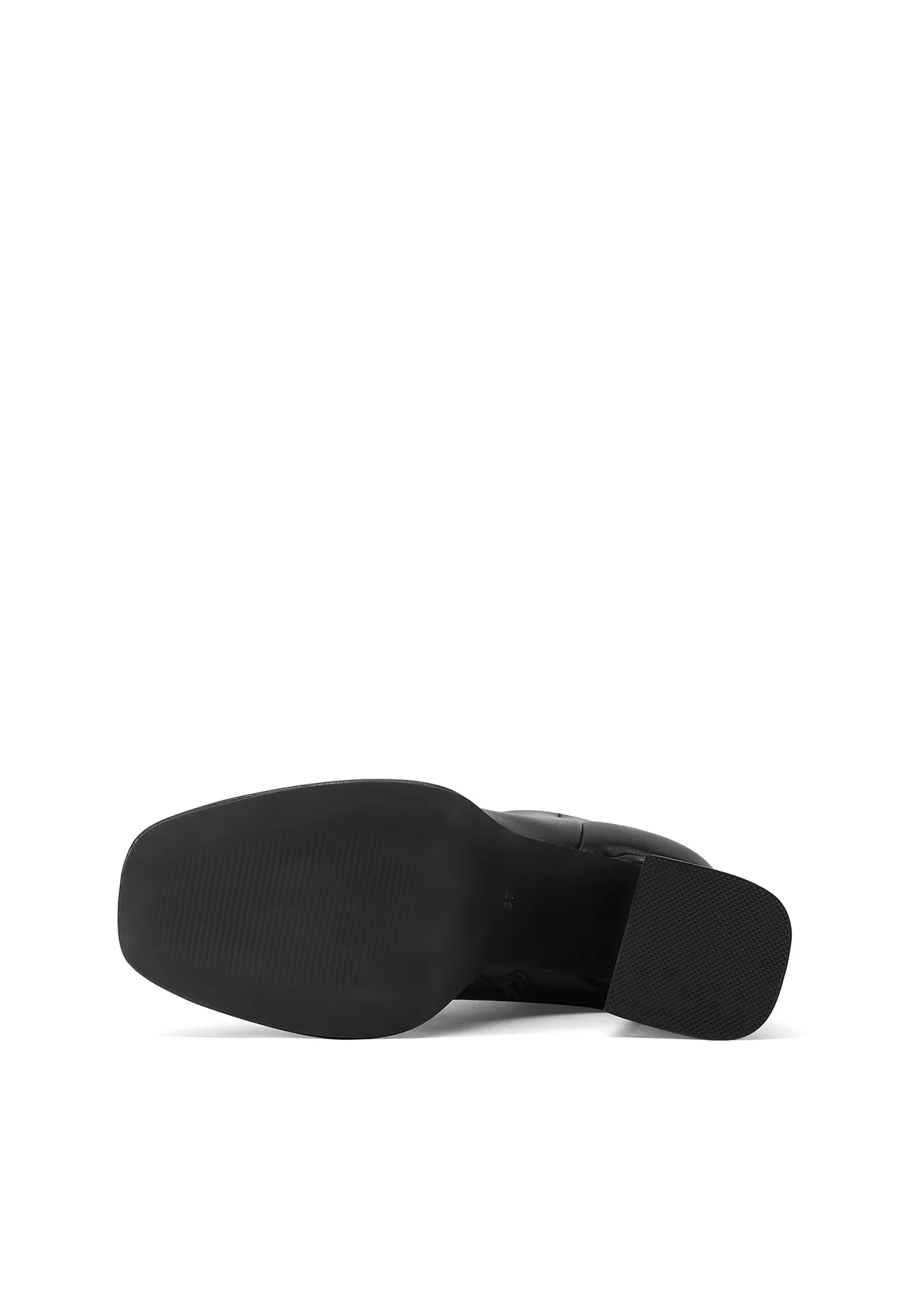 Stivaletto nero con plateau e tacco largo WS13607 - Image 5