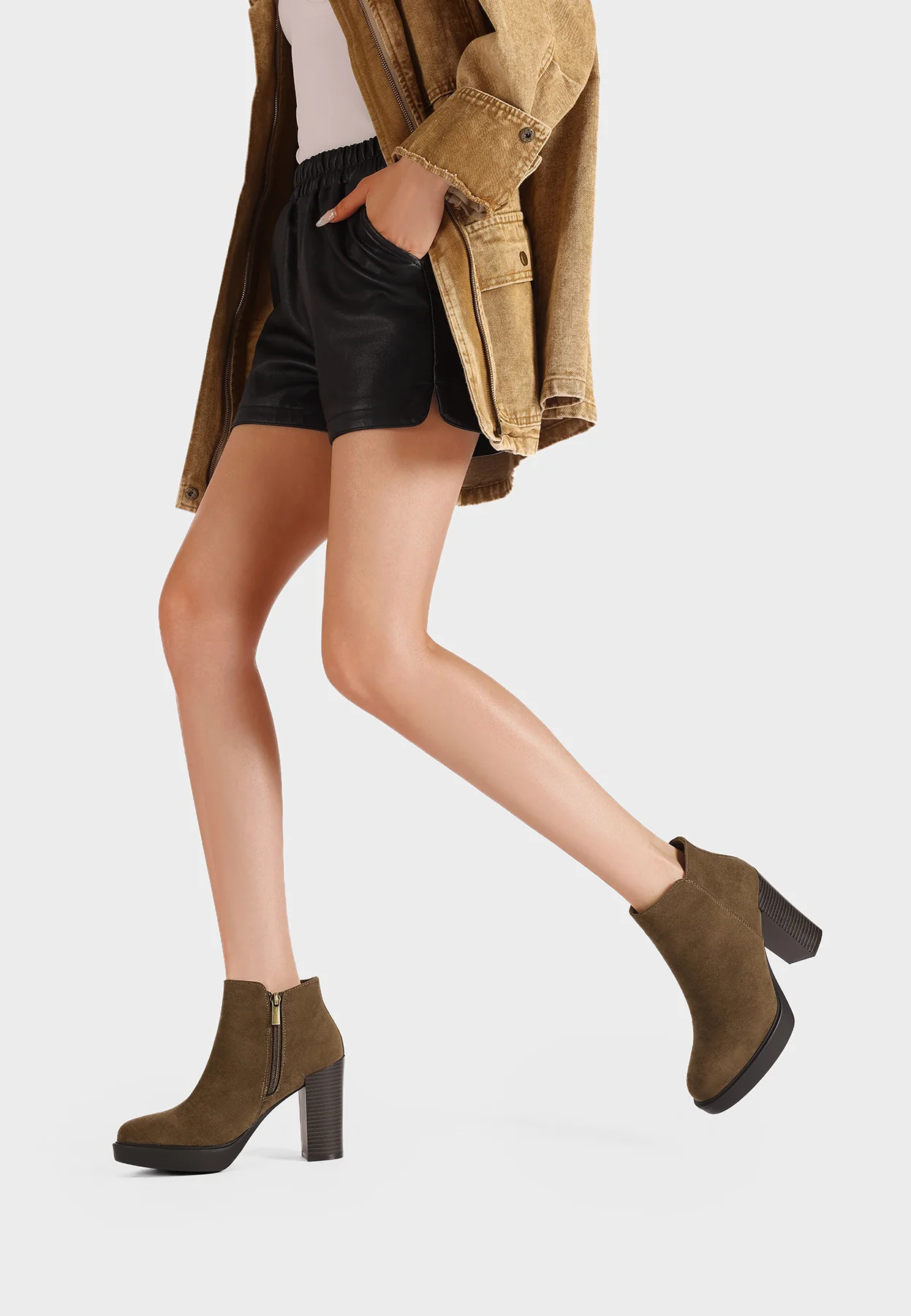 Stivaletti tronchetto donna tacco alto platform X27-122 - Image 6