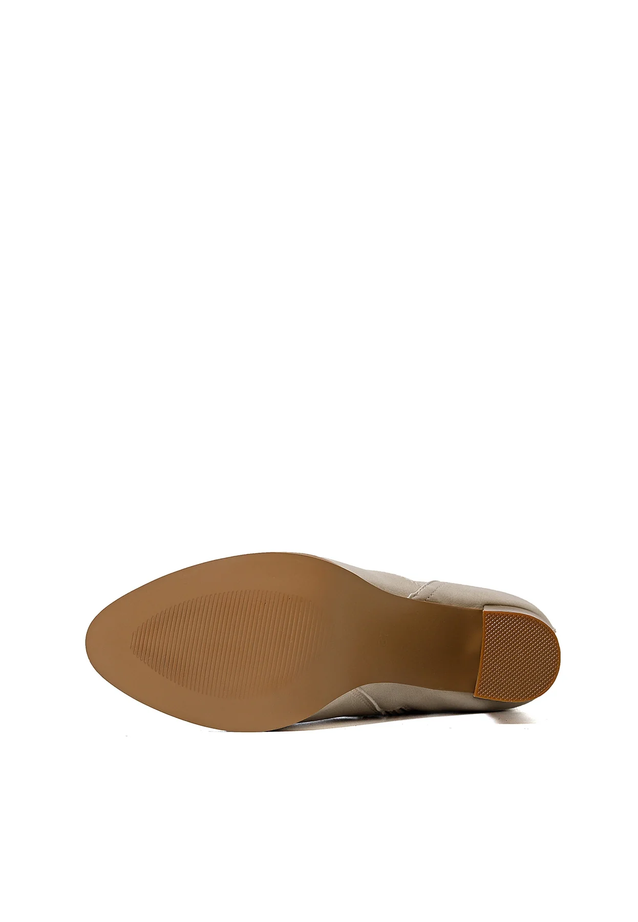 Stivaletto traforato color cuoio con tacco alto X28-104 - Image 14