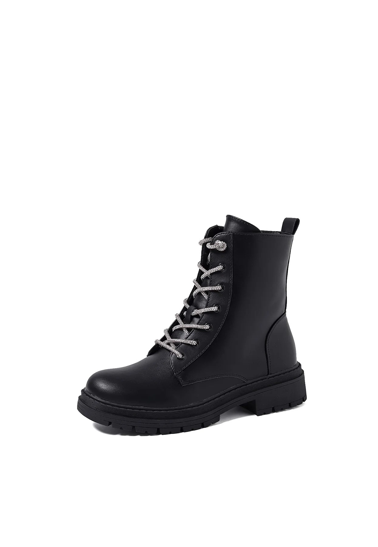 Stivaletto combat beige con lacci X30-103 - Image 14