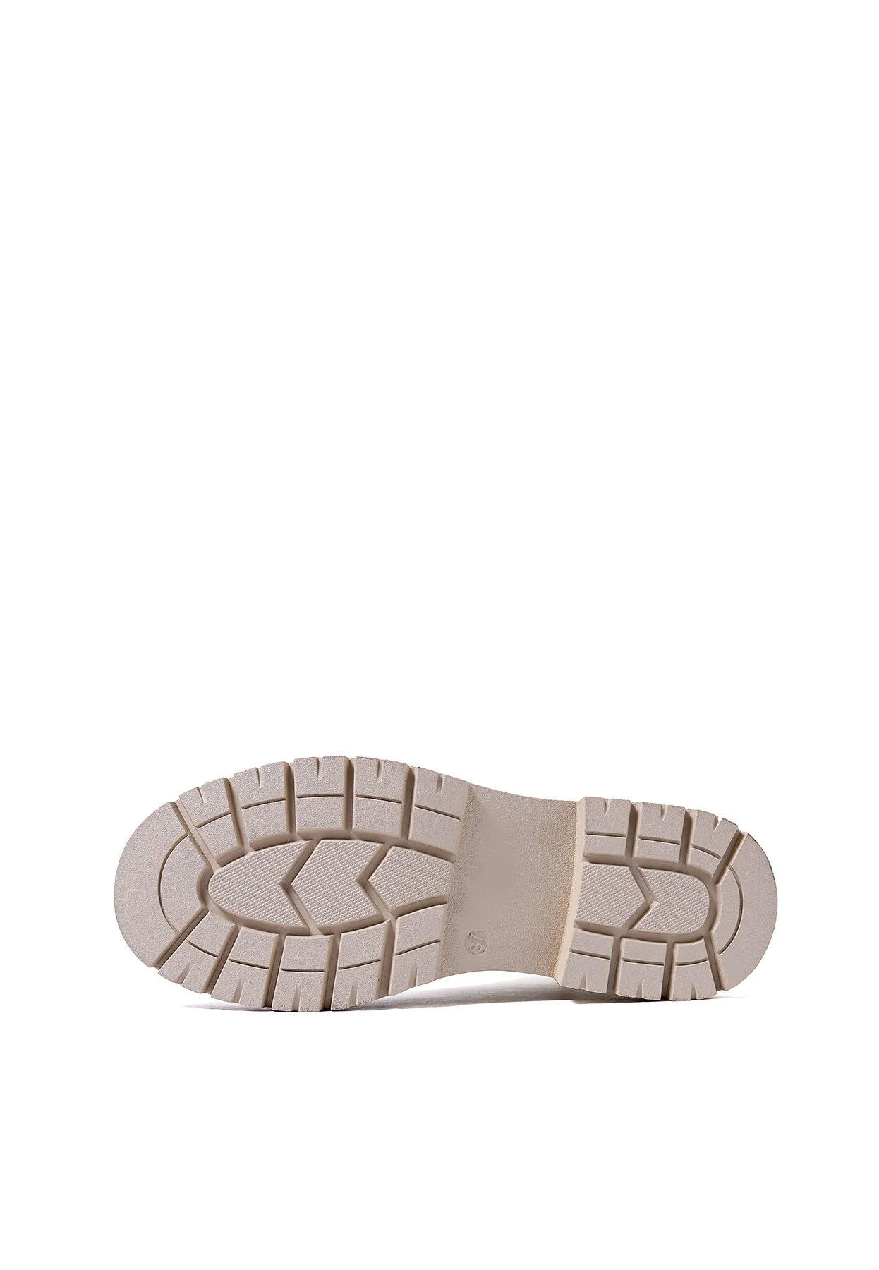 Stivaletto combat beige con lacci X30-103 - Image 5