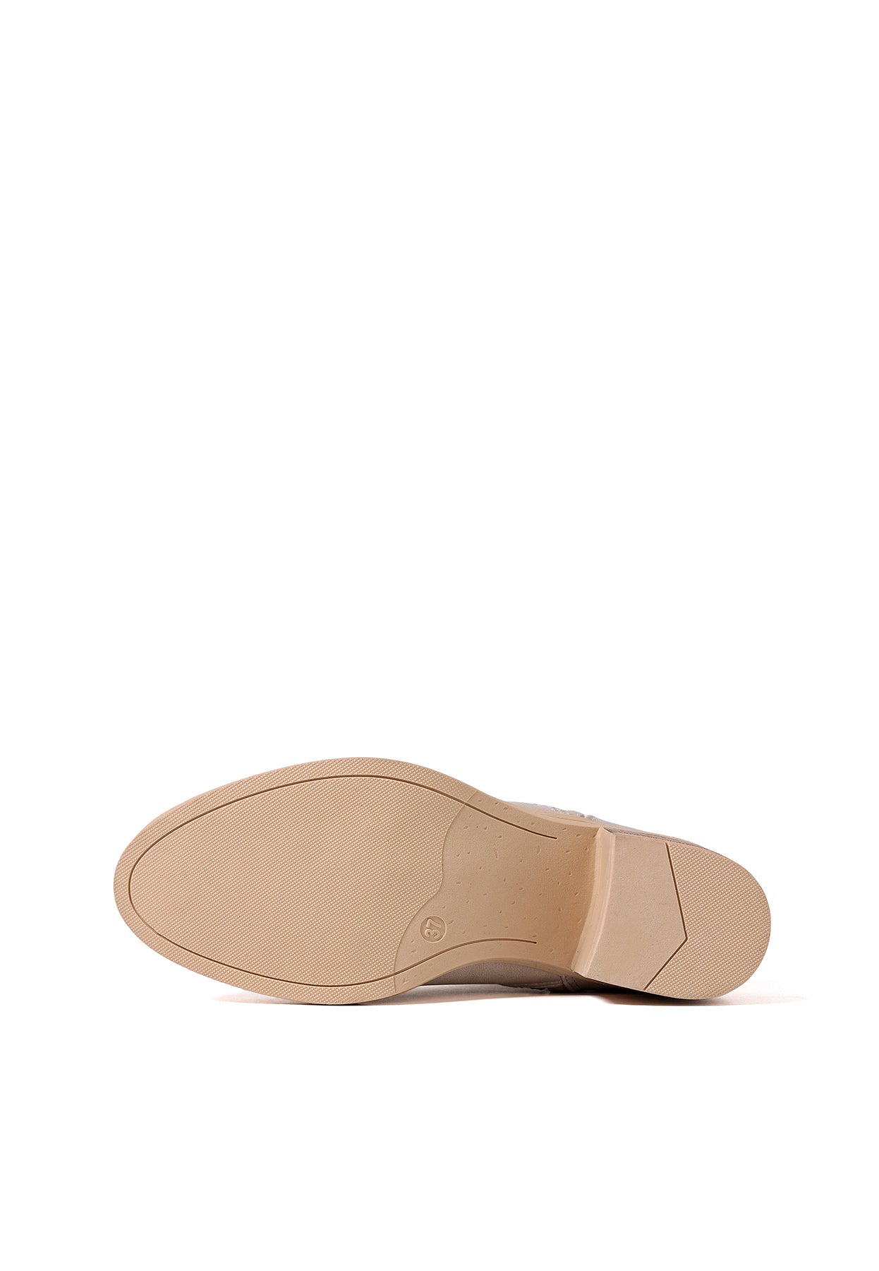 Stivaletto beige traforato con tacco medio X30-107 - Image 23