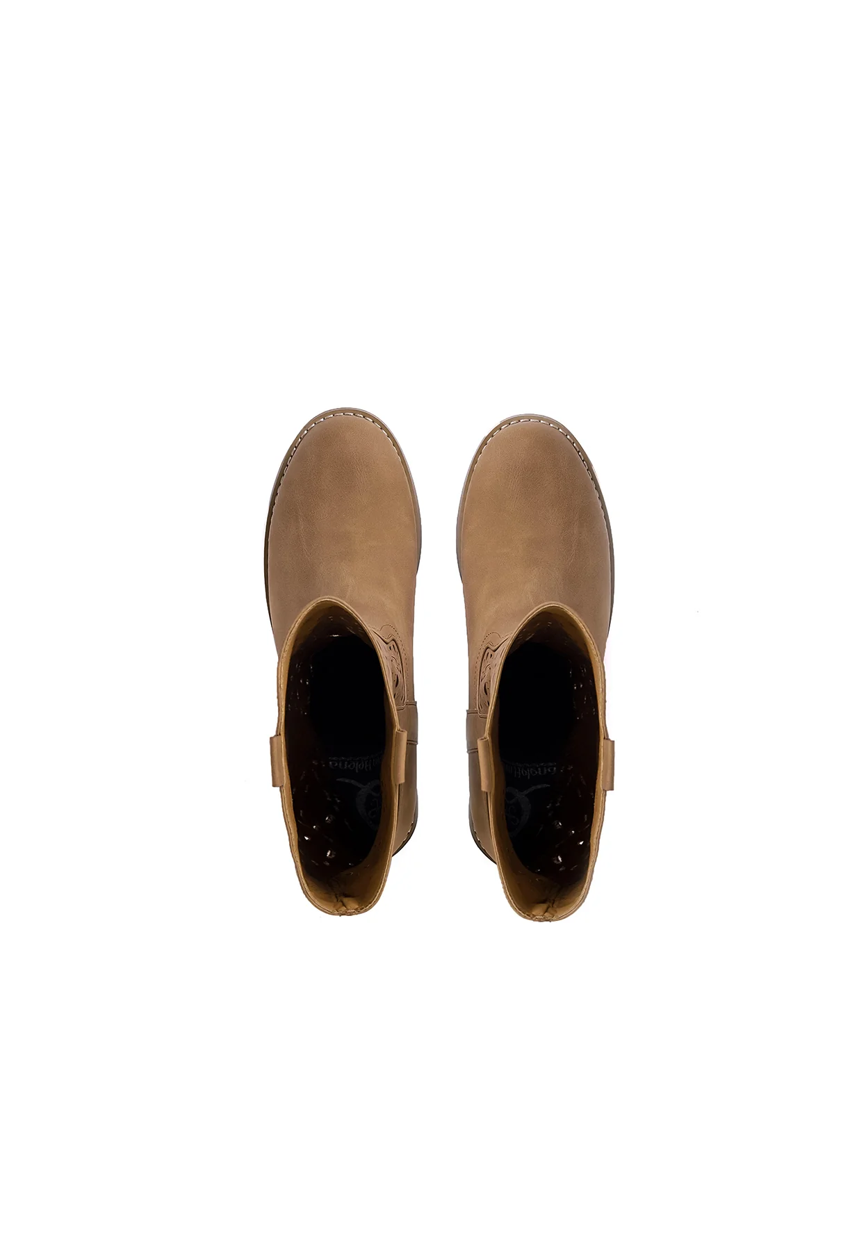 Stivali traforati beige con tacco basso X30-109 - Image 20