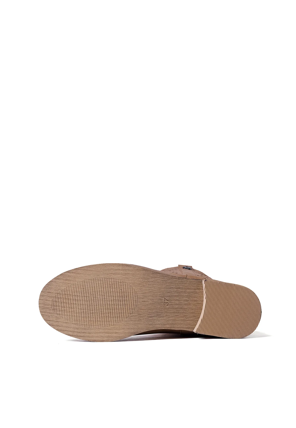 Stivali traforati beige con tacco basso X30-109 - Image 21