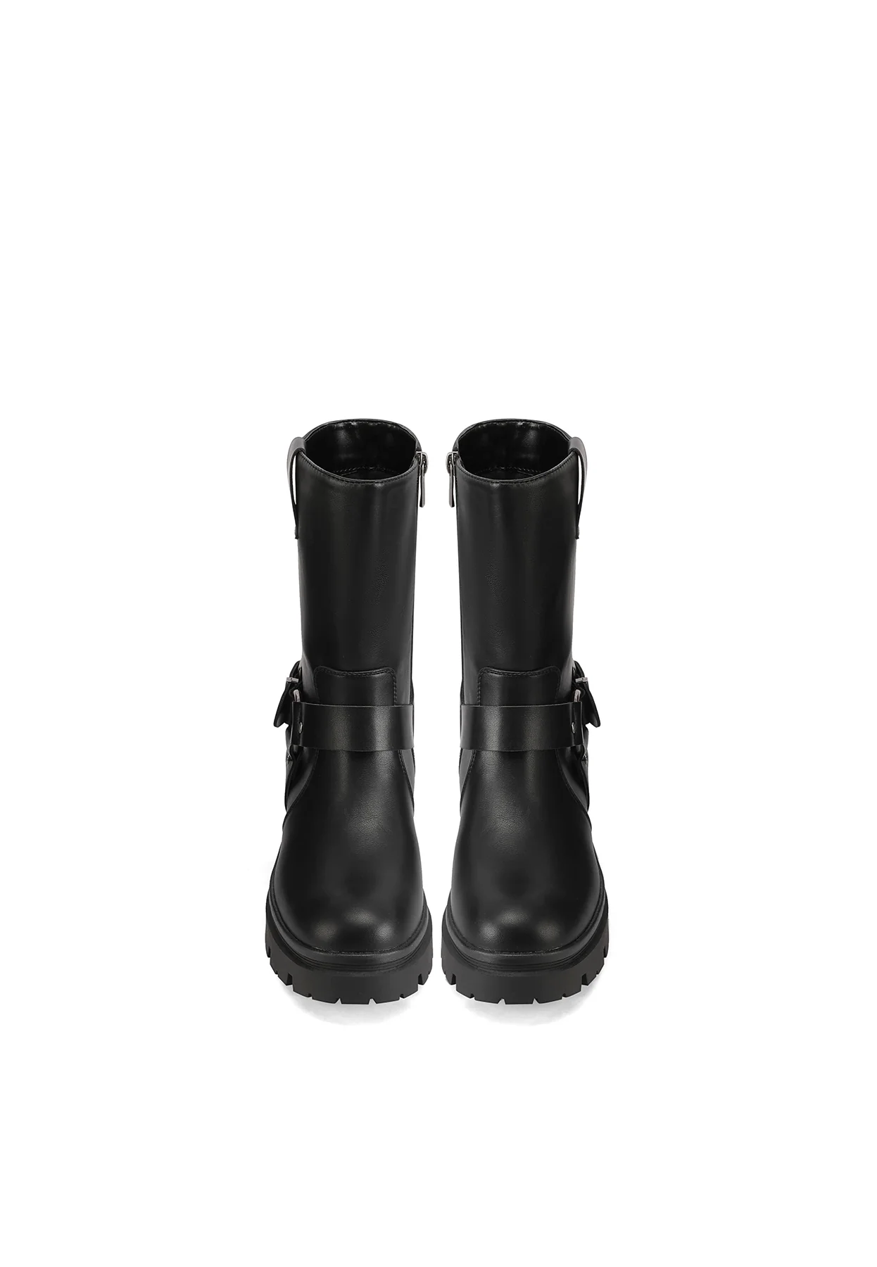 Stivali biker donna cinturini suola carrarmato X31-69 - Image 4