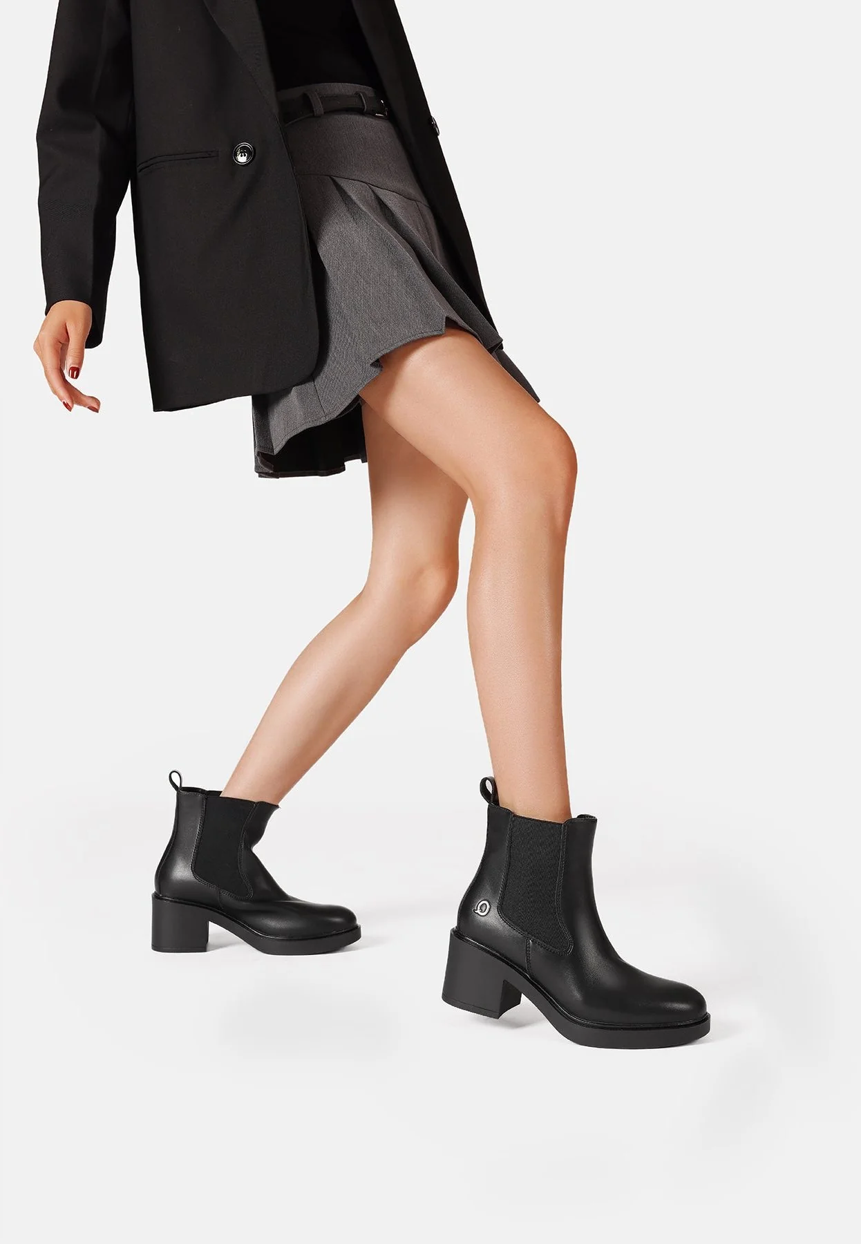 Stivaletto Chelsea boots donna con tacco X31-83