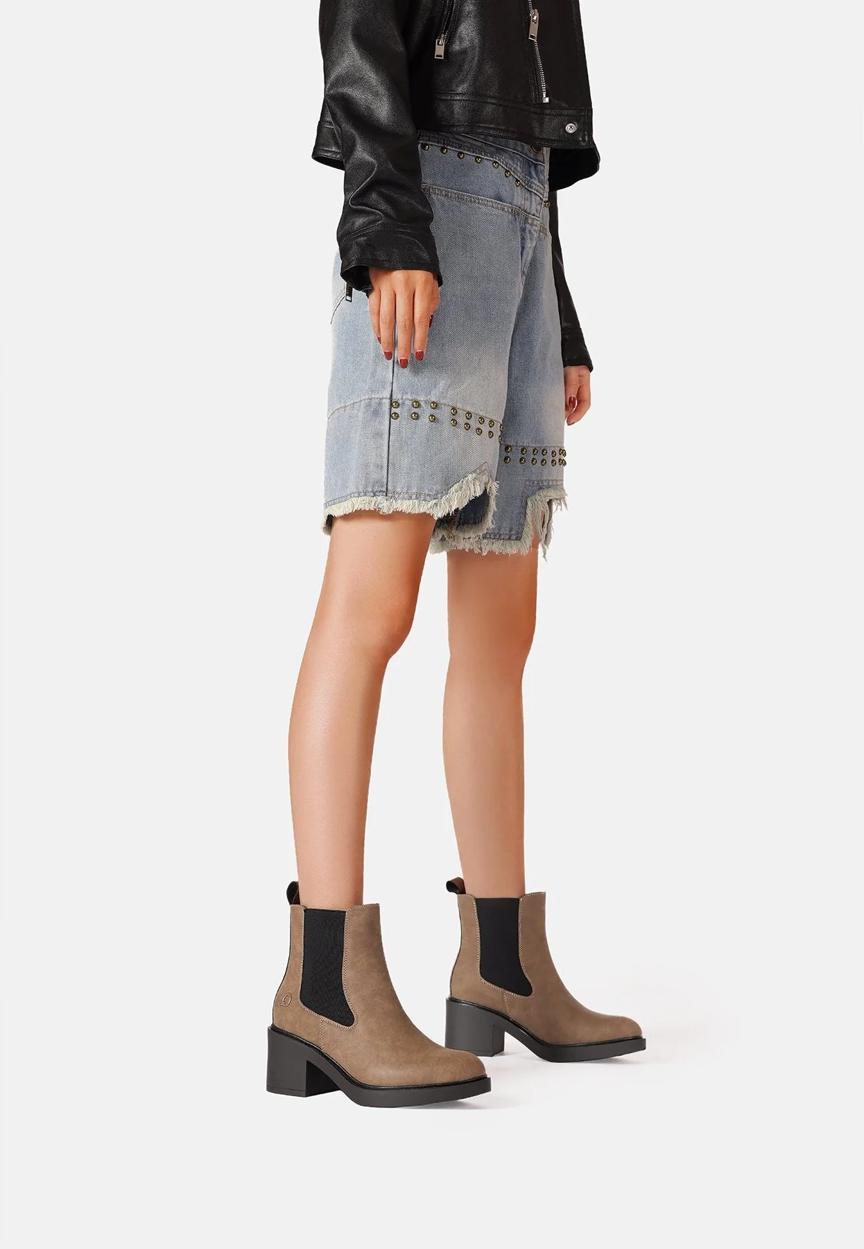 Stivaletto Chelsea boots donna con tacco X31-83 - Image 8