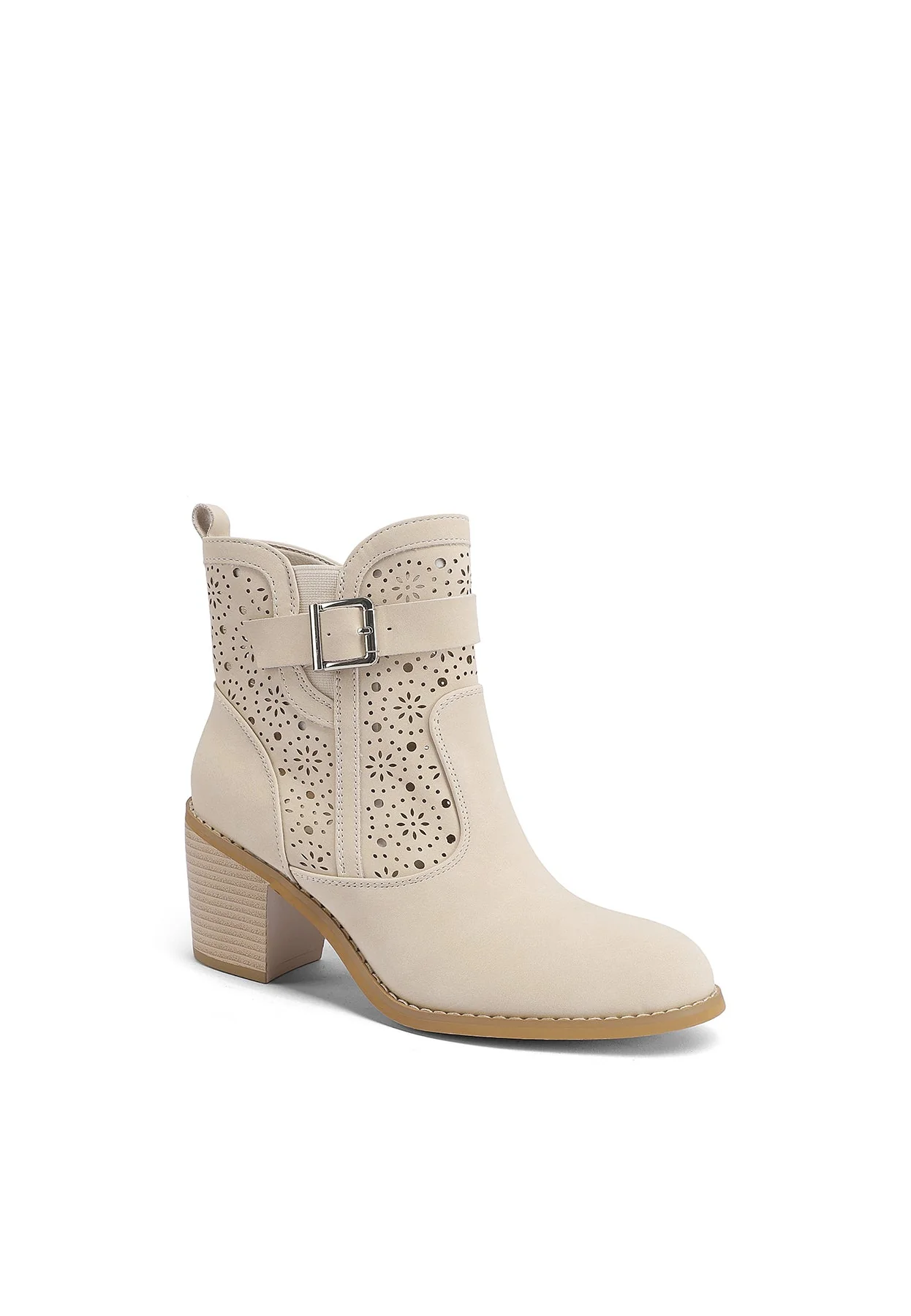 Stivaletti donna estivi traforati con trama floreale X32-37 - Image 3