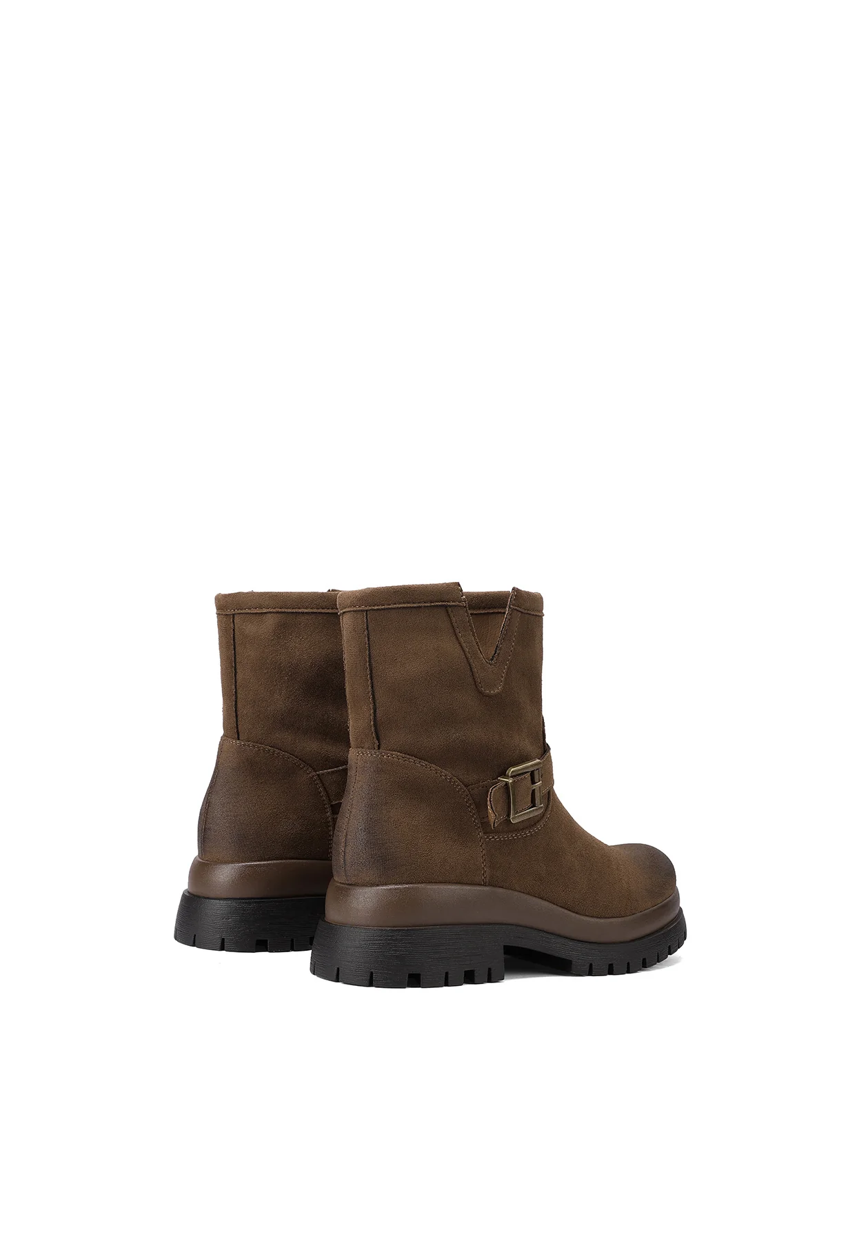 Stivaletti biker da donna con fibbia e suola carrarmato X33-95 - Image 11