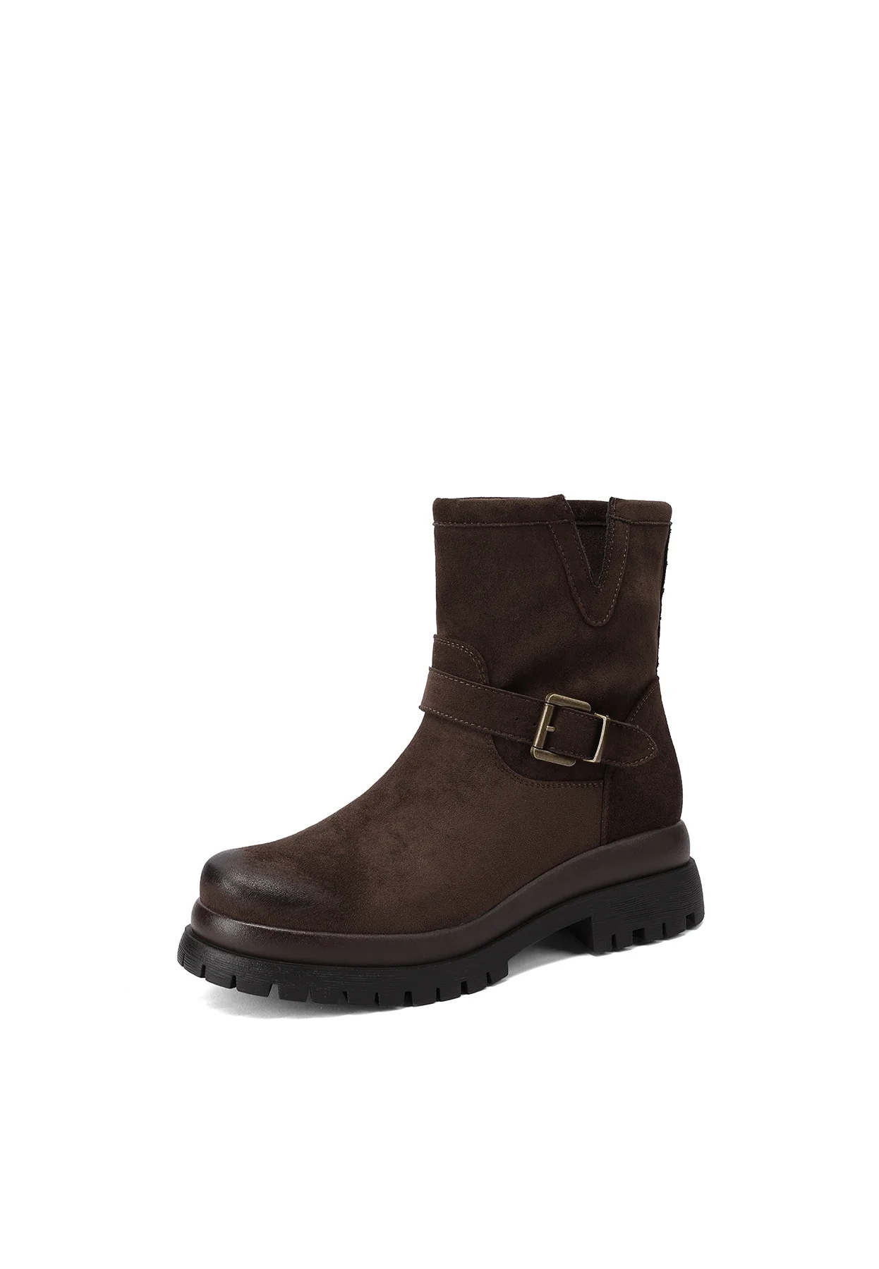 Stivaletti biker da donna con fibbia e suola carrarmato X33-95 - Image 17