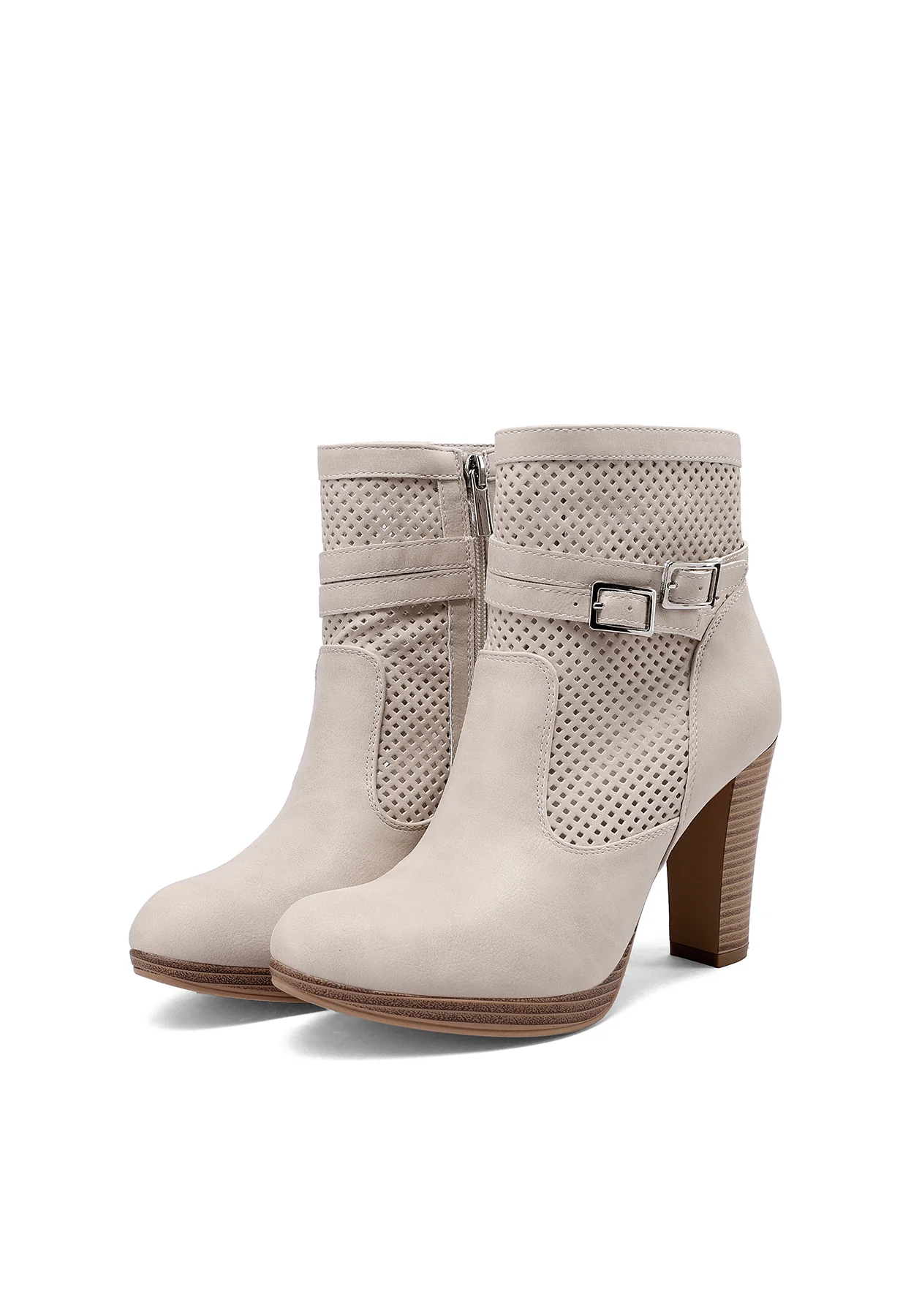 Stivaletti donna traforati con tacco alto X34-74 - Image 12
